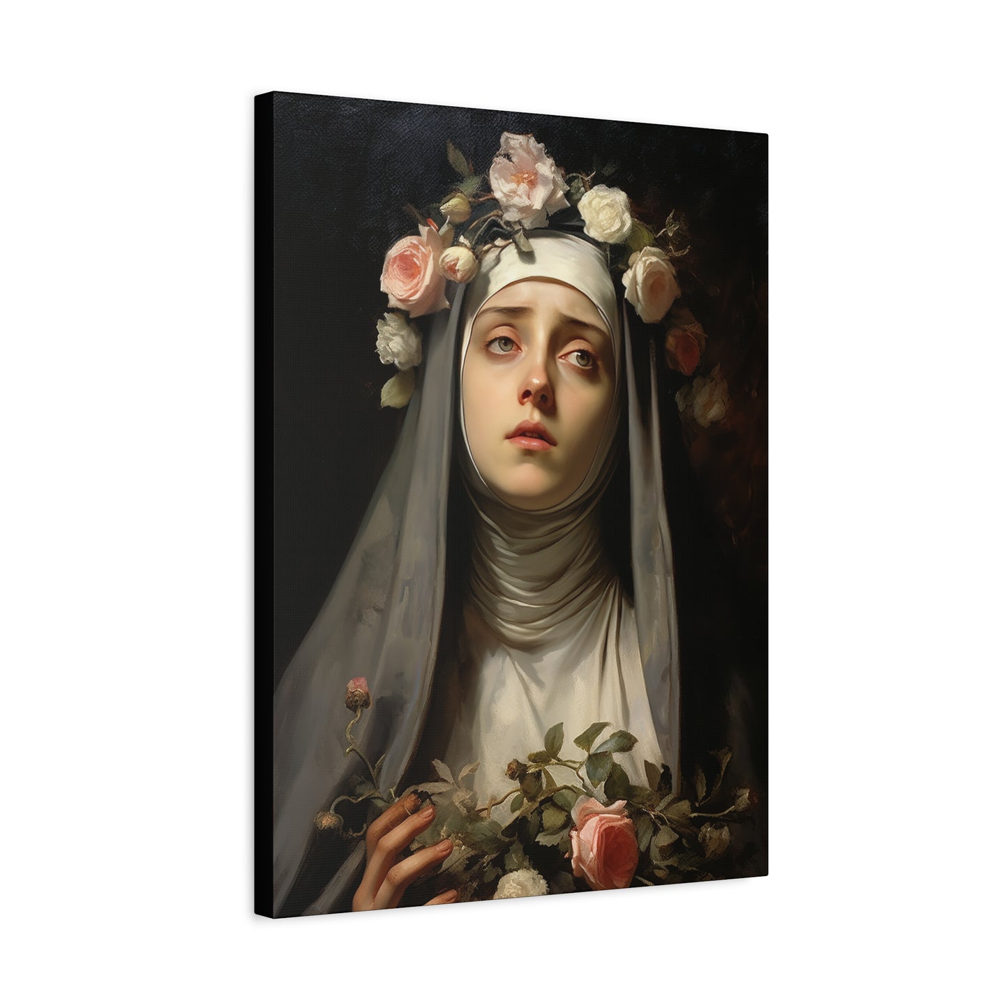 Saint Rose of Lima Canvas Print - Multiple Sizes - Catholic Home art - Museum Wrapped Canvas - Sanctified Souls Print