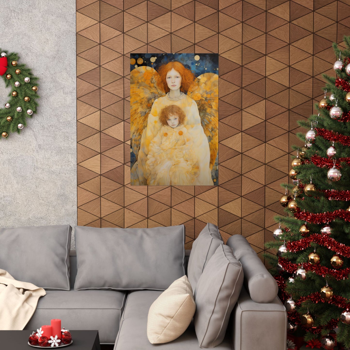 A Guardian's Devotion - Sanctified Souls Print - Multiple Sizes - Premium Matte Vertical Poster - Guardian Angel