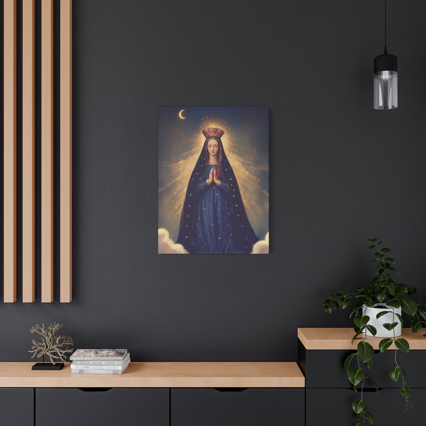 Our Lady of Pontmain - Multiple Sizes - Catholic Home art - Museum Wrapped Canvas - Sanctified Souls Print - Mother Mary Art