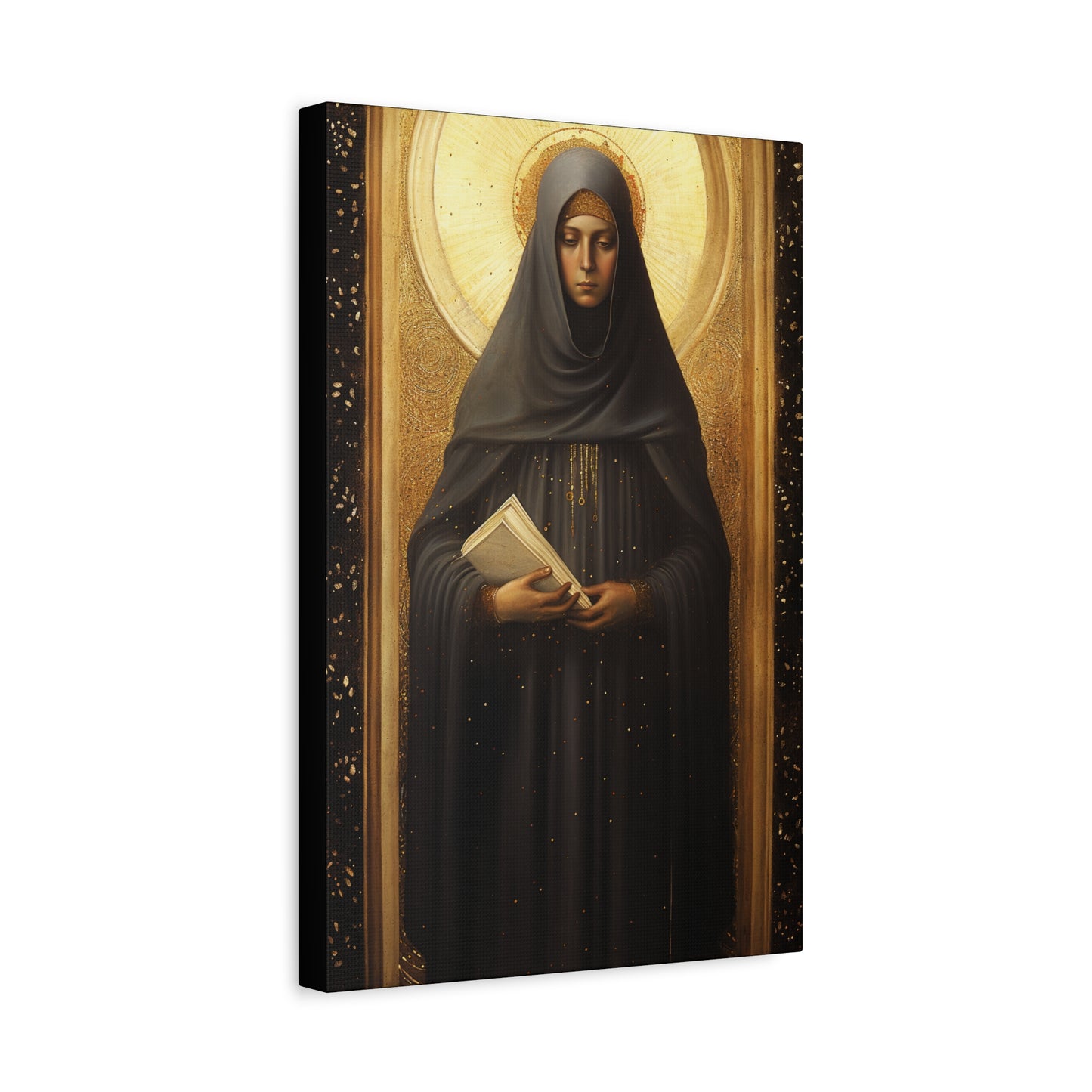Saint Monica of Hippo - Museum Wrapped Canvas - Sanctified Souls Print - Religious Art for your Home