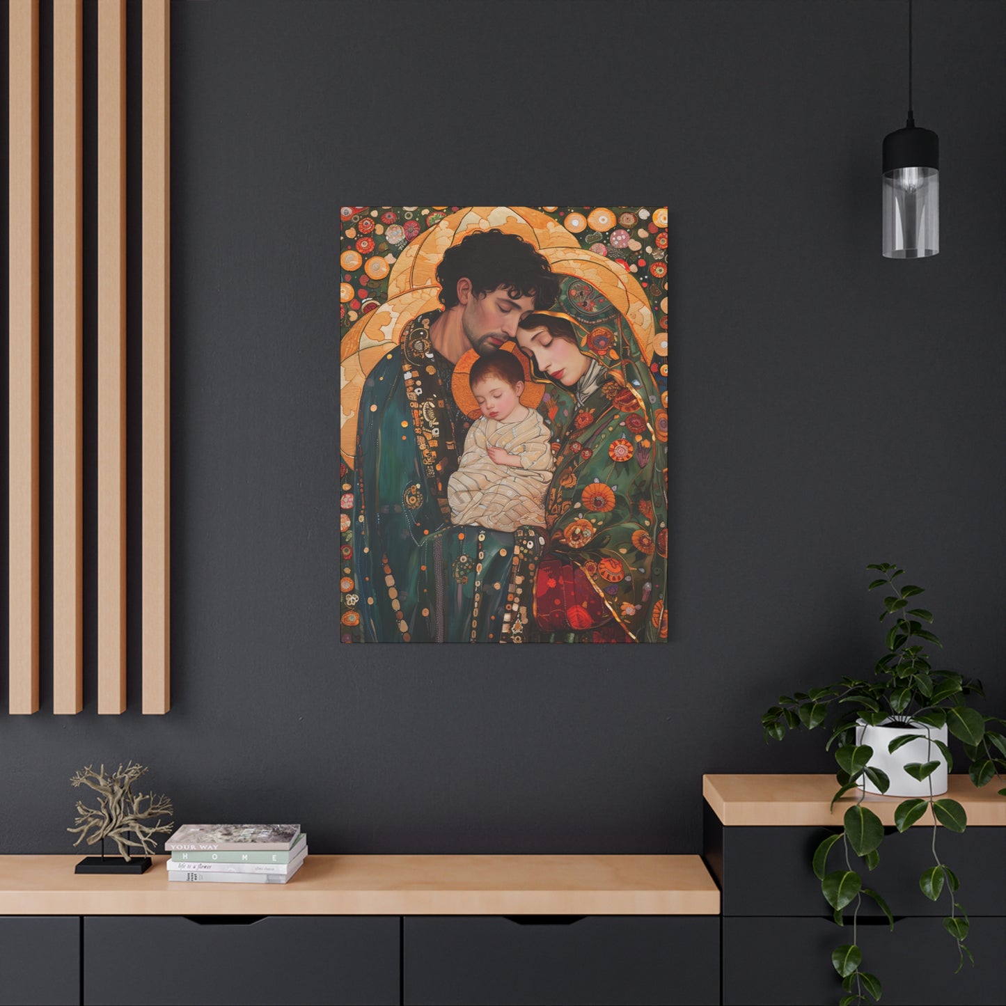 Guiding Light - The Holy Family - Museum Wrapped Canvas - Sanctified Souls Print - Religious Art - Jesus, Mary and Joseph Art