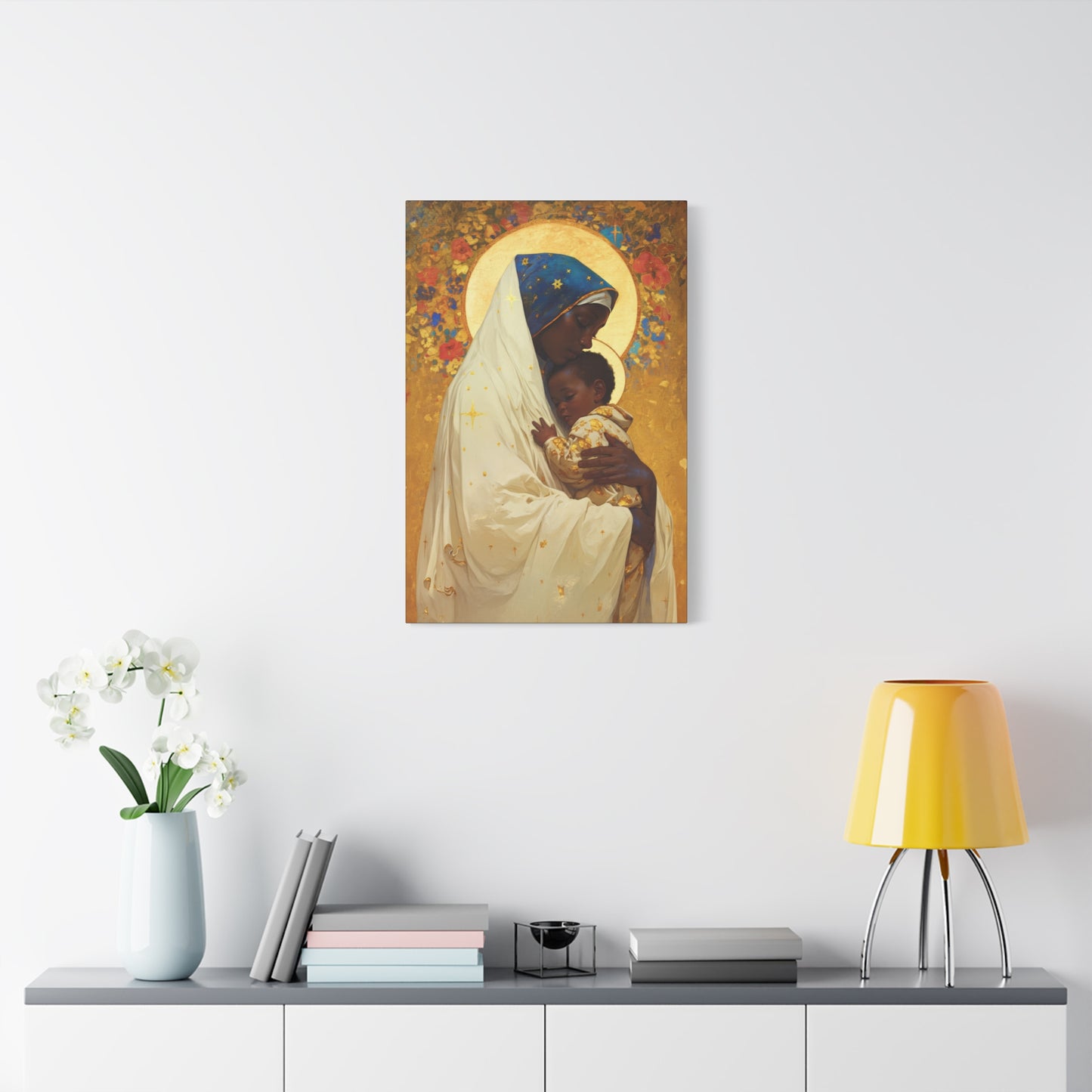 Queen of Peace and Love- Our Lady of Kibeho's Message - Museum Wrapped Canvas - Print - Religious Art for your Home - Christian print
