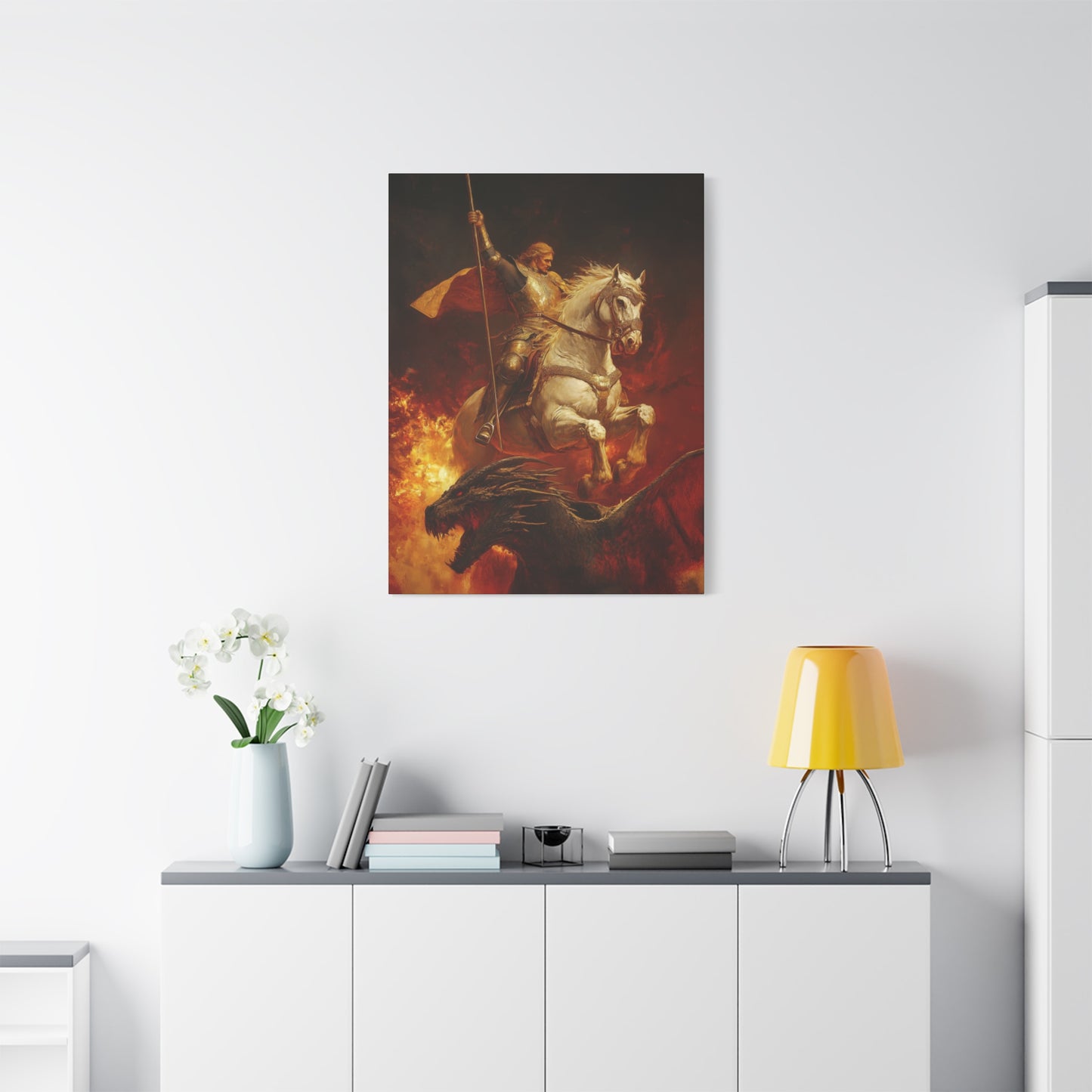 Saint George - Museum Wrapped Canvas - Sanctified Souls Print - Religious Art for your Home - Catholic Patron Saint Art