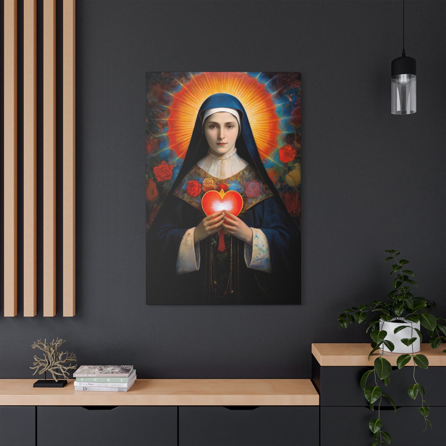 Saint Jane Frances de Chantal Canvas Print - Multiple Sizes - Catholic Home art - Museum Wrapped Canvas - Sanctified Souls Print