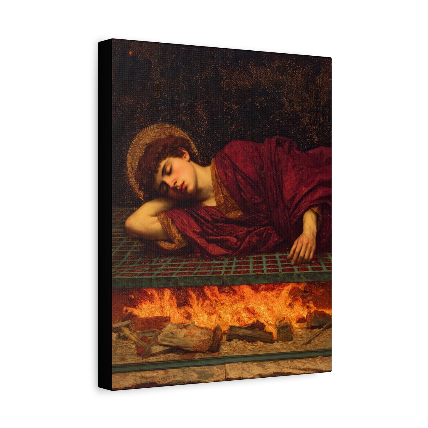 Saint Lawrence - Museum Wrapped Canvas - Sanctified Souls Print - Religious Art for your Home - Catholic Patron Saint Art