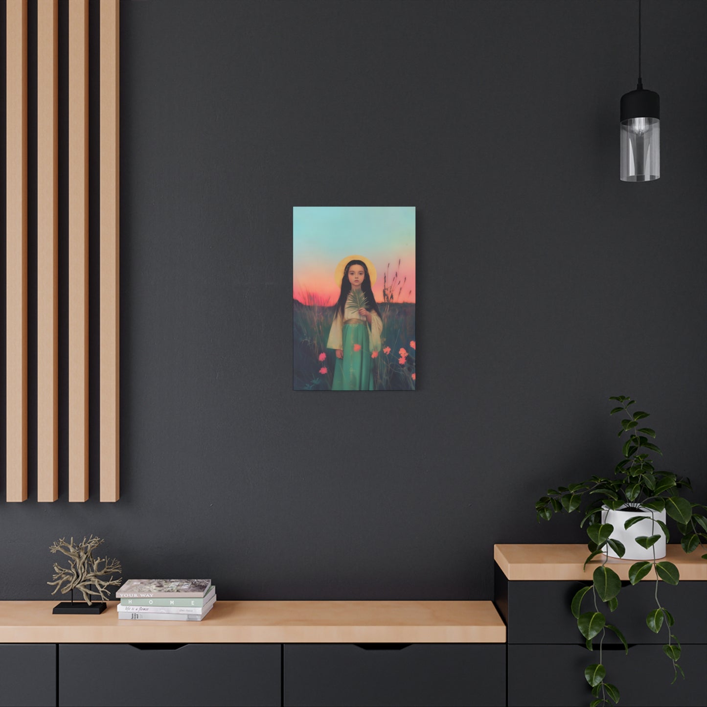 Saint Charity - Multiple Sizes - Catholic Home art - Museum Wrapped Canvas - Sanctified Souls Print - Martyr Saint