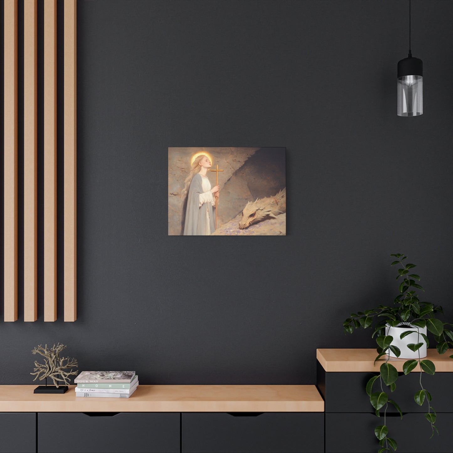 Saint Margaret of Antioch - Museum Wrapped Canvas - Sanctified Souls Print - Religious Art for your Home - Catholic Patron Saint Art