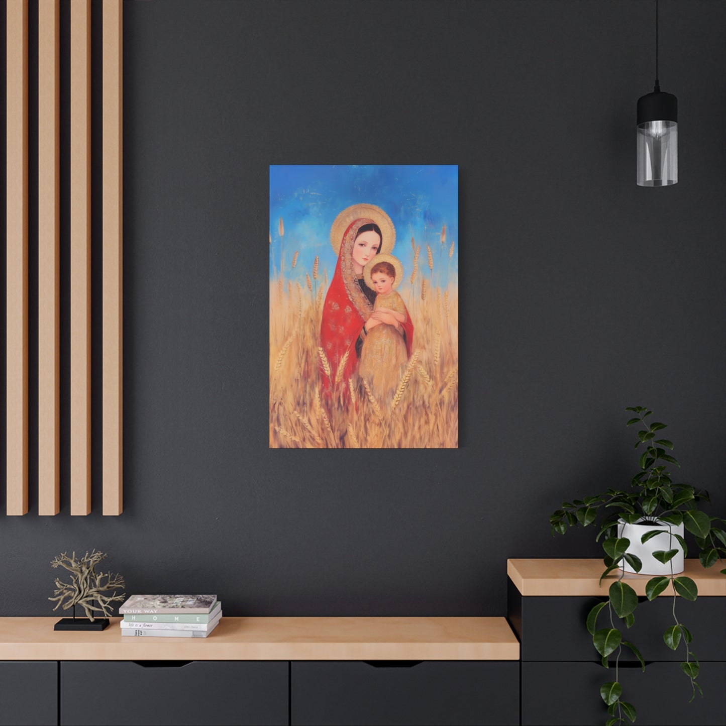 Our Lady of the Harvest - Multiple Sizes - Catholic Home art - Museum Wrapped Canvas - Sanctified Souls Print