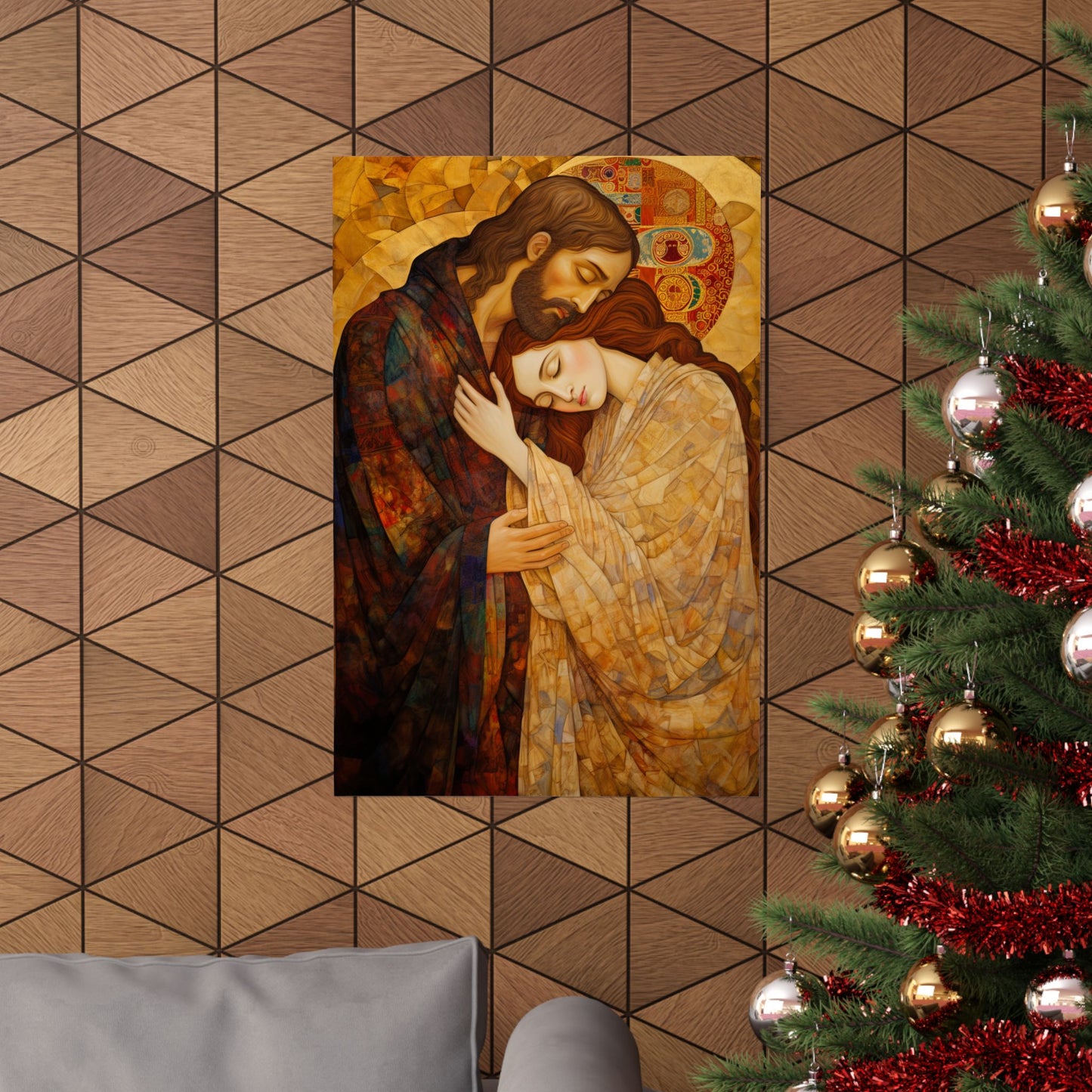 Healing Love- The Embrace of Christ and Mary Magdalene Print - Poster - Catholic Fine Art print - Sanctified Souls Print - Premium Matte