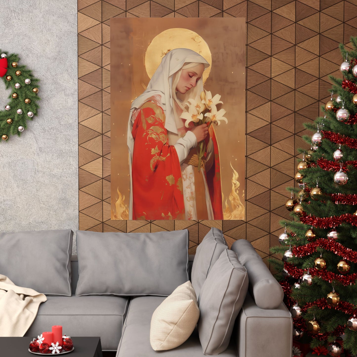 Saint Faith of Agen - Sanctified Souls Print - Multiple Sizes - Premium Matte Vertical Posters
