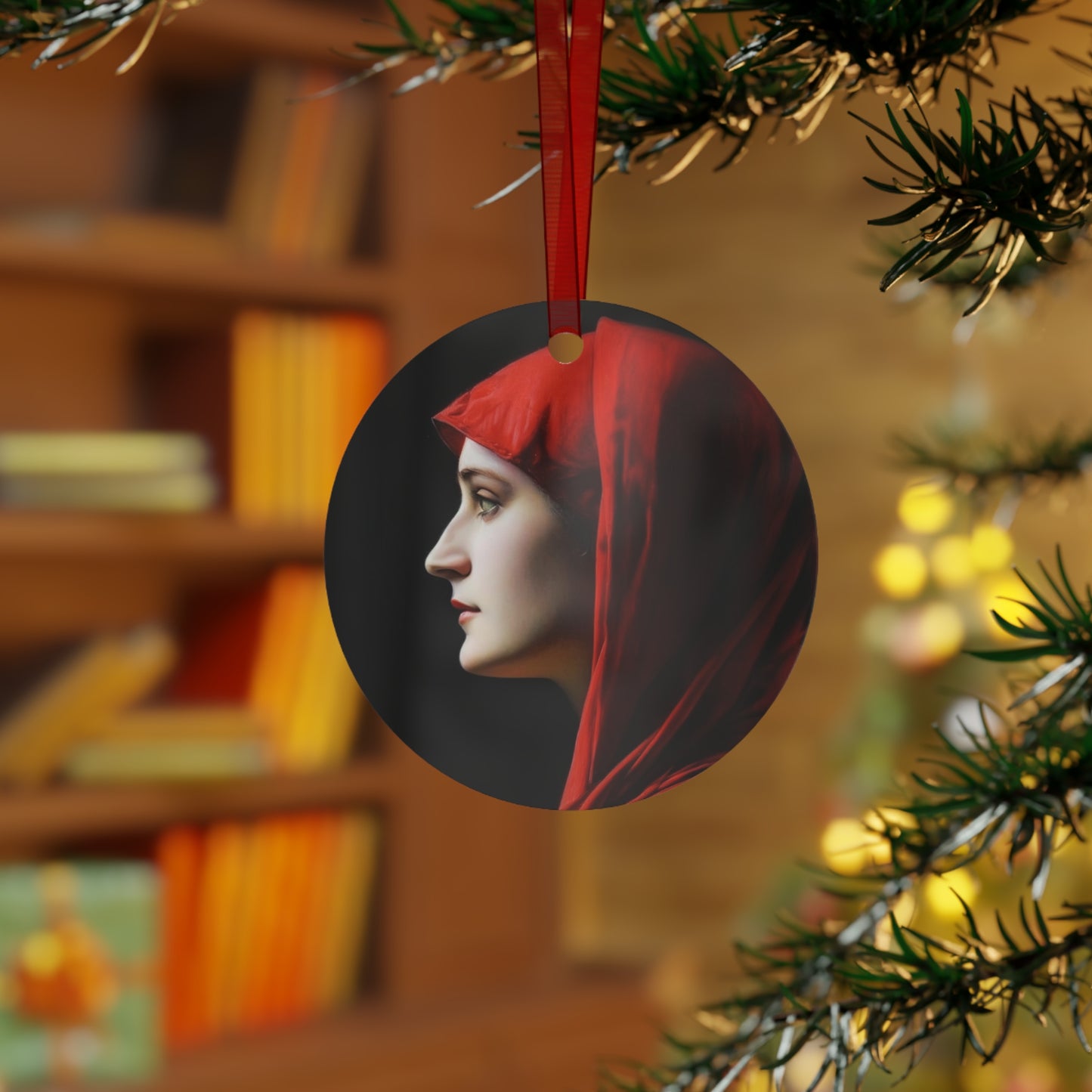 Saint Fabiola Metal Ornament - Religious Holiday Christmas Ornament and Keepsake - Double sided - Prayer Ornament