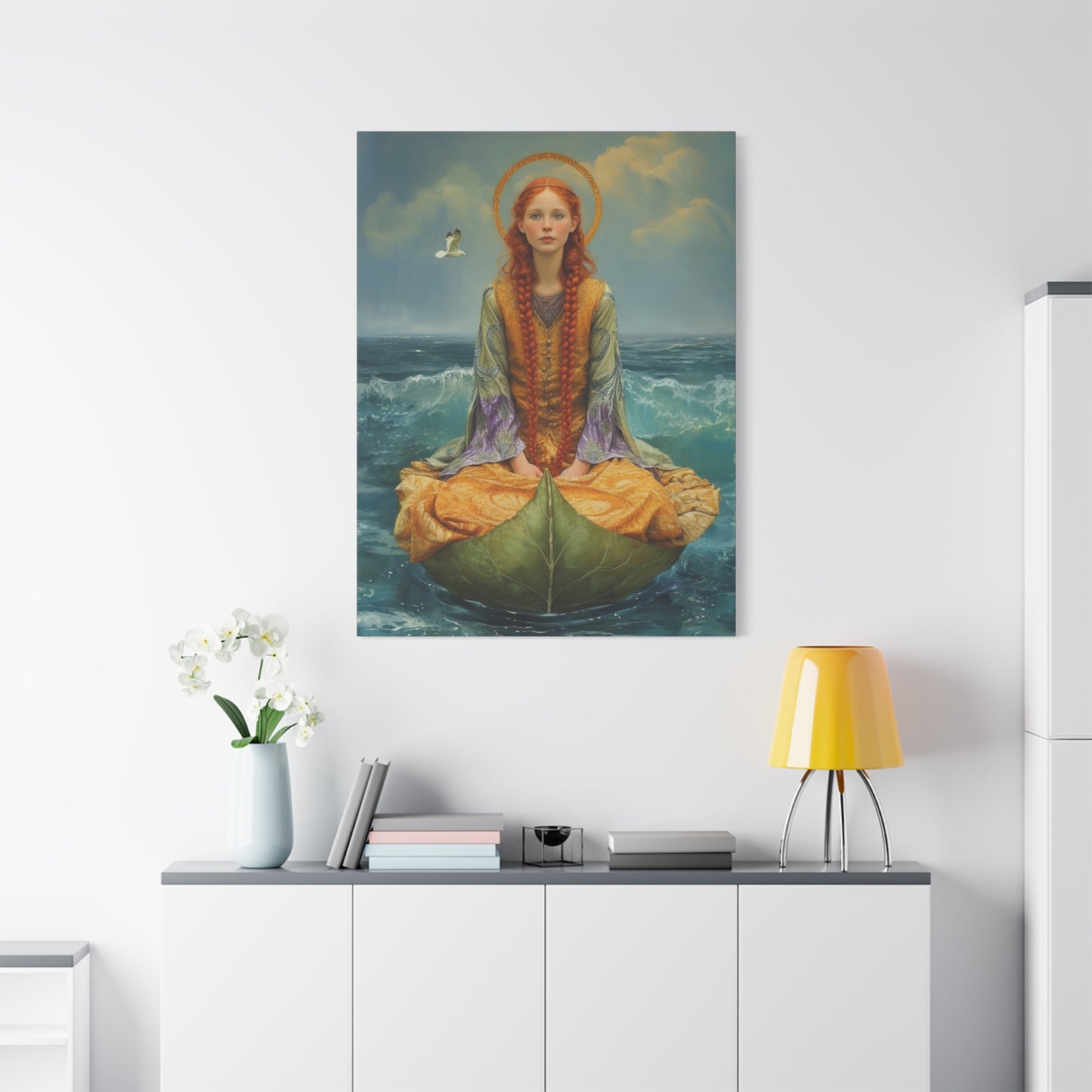 Saint Ia of Cornwall - Museum Wrapped Canvas - Sanctified Souls Print - Religious Art for your Home