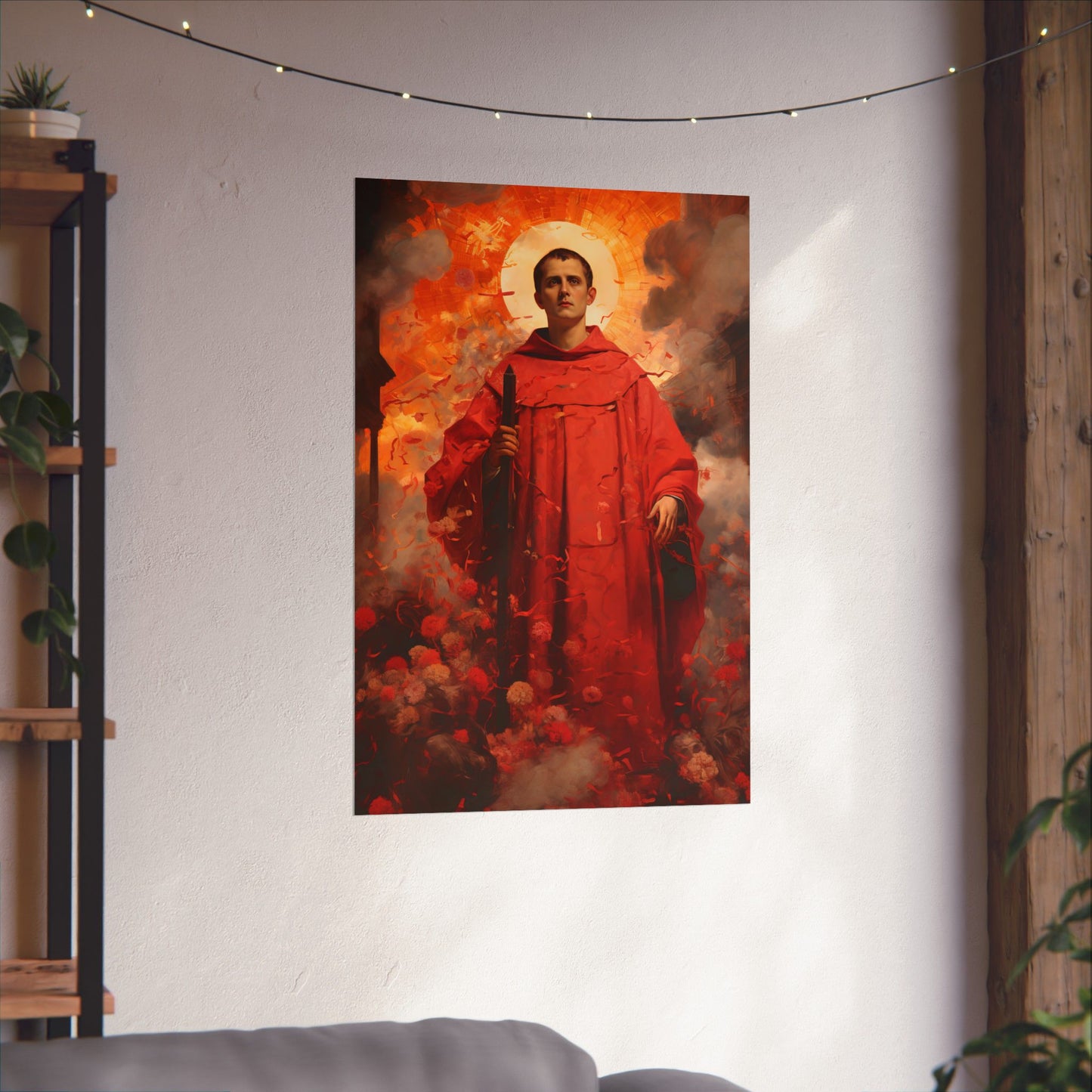 Saint Lawrence Deacon and Martyr - Sanctified Souls Print - Multiple Sizes - Premium Matte Vertical Posters