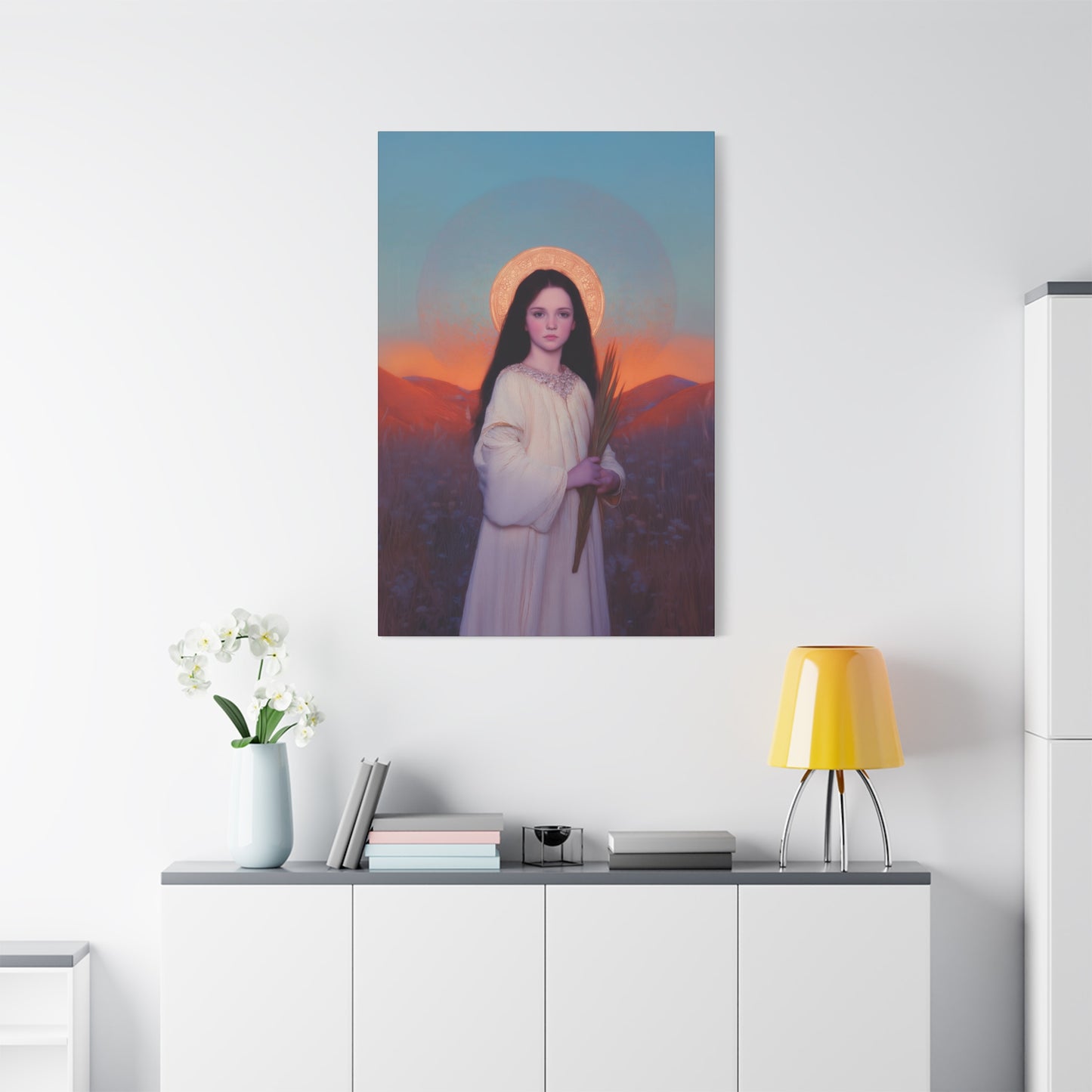 Saint Hope - Multiple Sizes - Catholic Home art - Museum Wrapped Canvas - Sanctified Souls Print - Martyr Saint