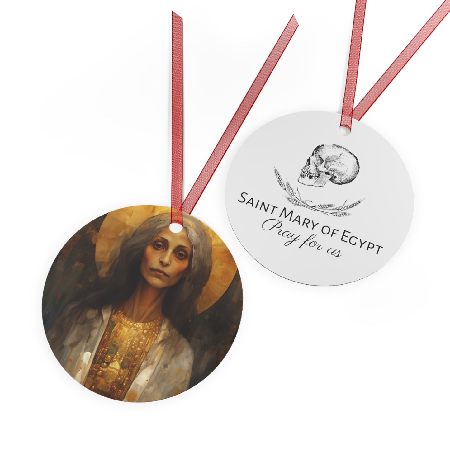 Saint Mary of Egypt - Religious Holiday Christmas Ornament and Keepsake - Double sided Keepsake Religious Ornament