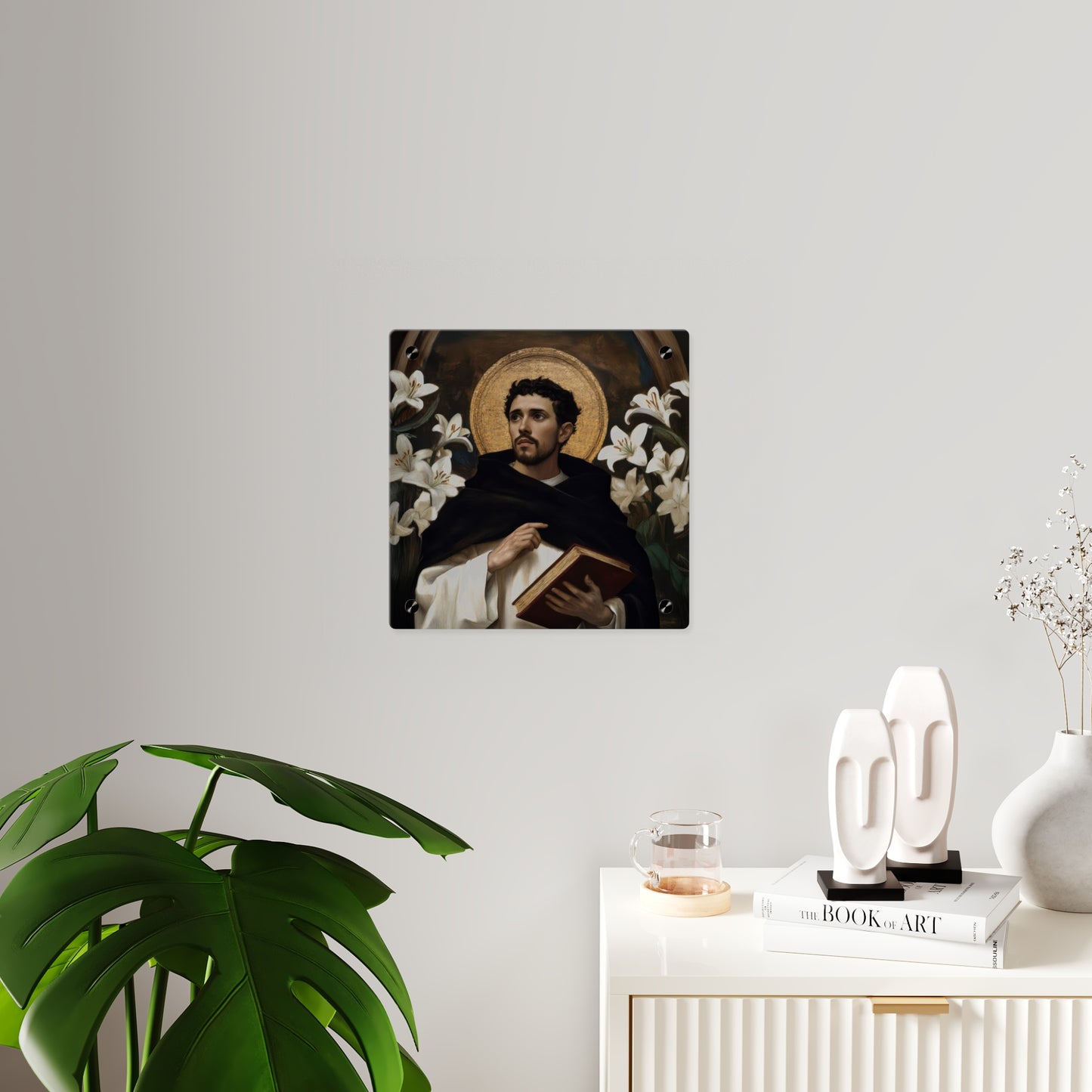 Saint Dominic Wall Art Panel - Ready to Hang Acrylic Print - Catholic Saint Art - Patron Saint Print - No Frame needed