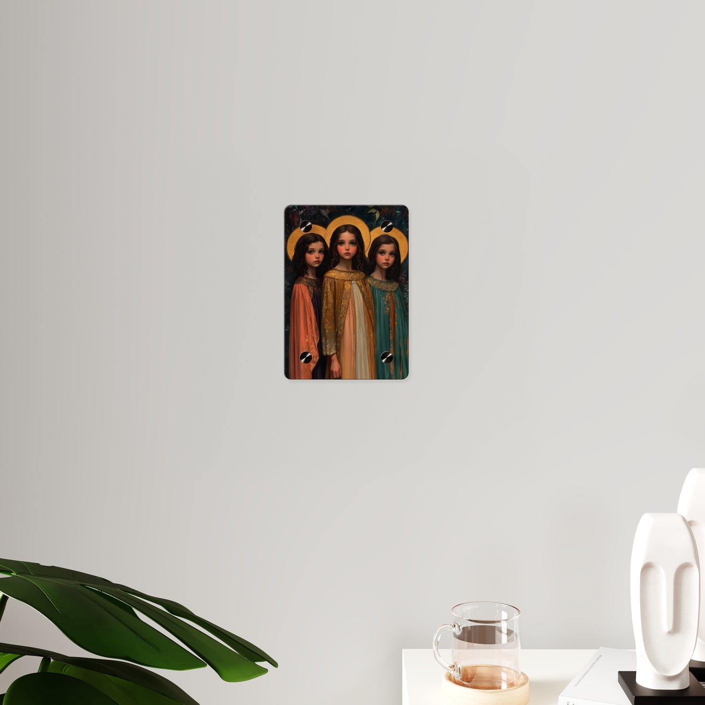 Saints Faith, Hope and Charity Acrylic Wall Art Panel - Ready to Hang Acrylic Print - Catholic Saint Art Print - Sister Art
