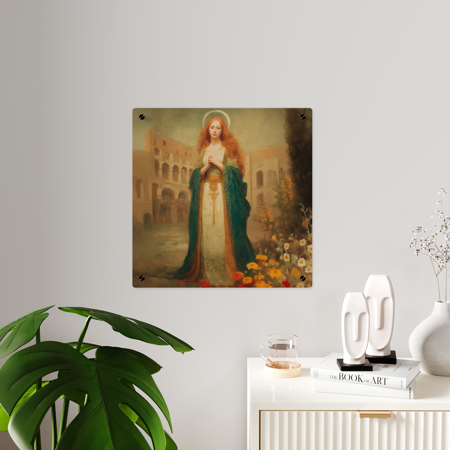 Saint Justina Wall Art Panel - Ready to Hang Acrylic Print - Catholic Saint Art - Patron Saint Print - Martyr Art