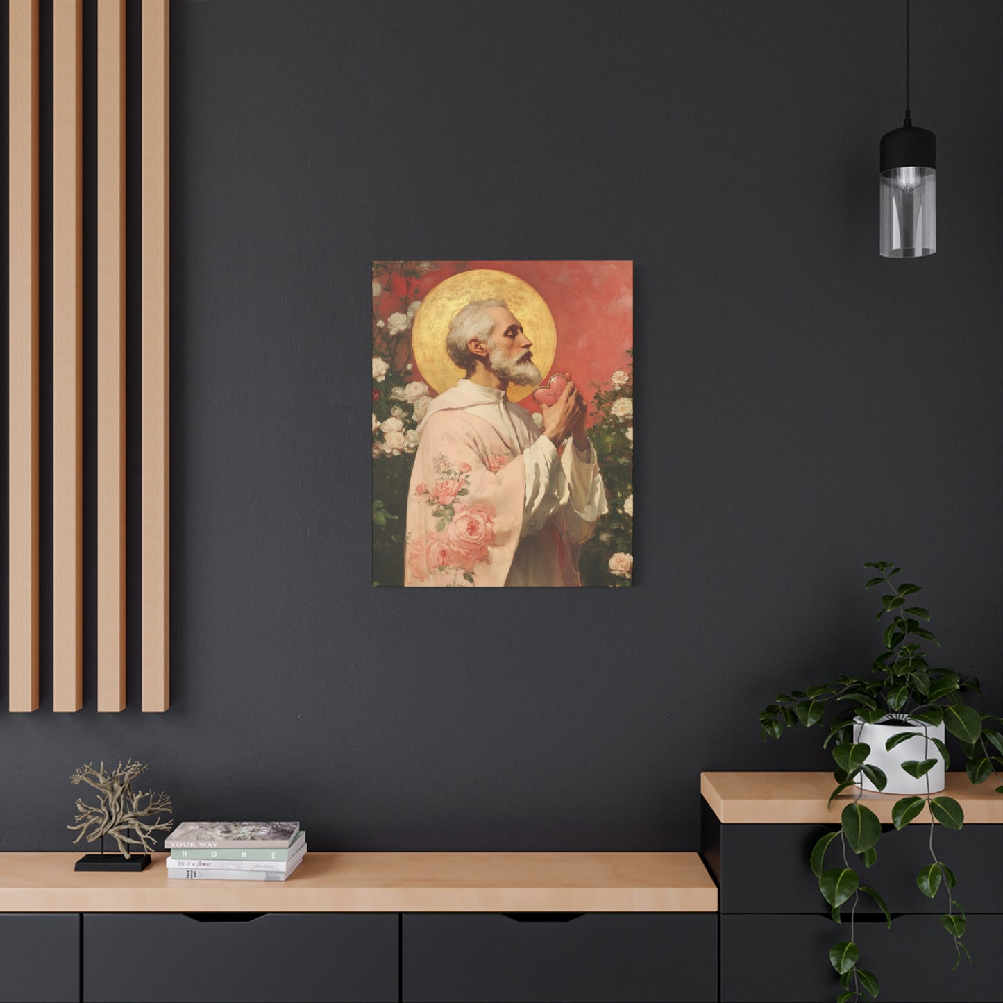 Saint Valentine - Multiple Sizes - Catholic Home art - Museum Wrapped Canvas - Sanctified Souls Print - Catholic Saint Art