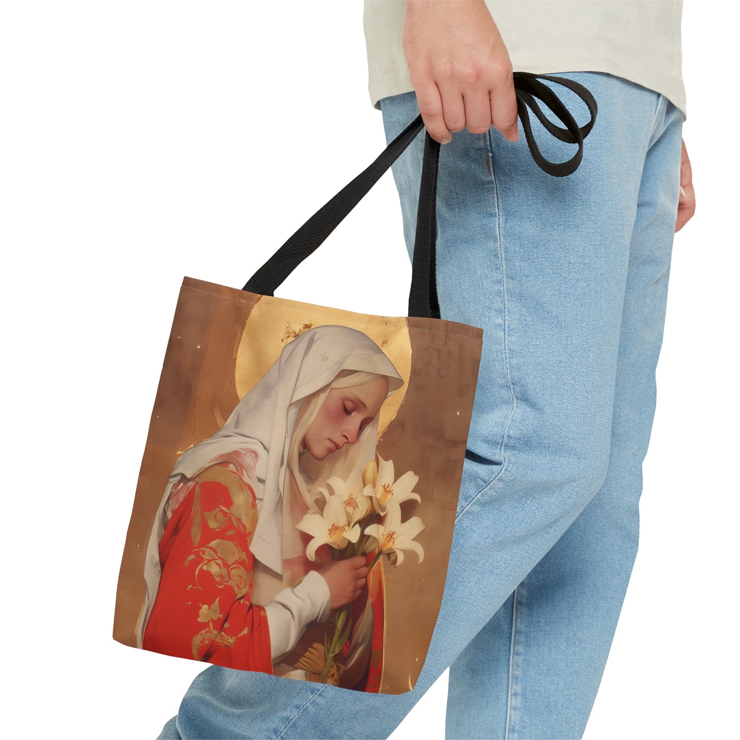 Saint Faith of Agen - Tote Bag - Large Medium Small Faith Art Bag - Catholic Faith Purse