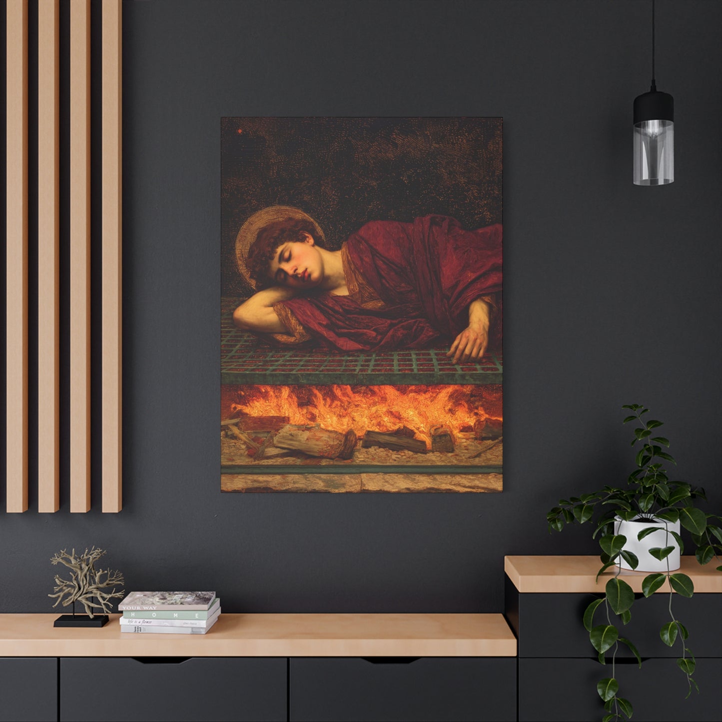 Saint Lawrence - Museum Wrapped Canvas - Sanctified Souls Print - Religious Art for your Home - Catholic Patron Saint Art