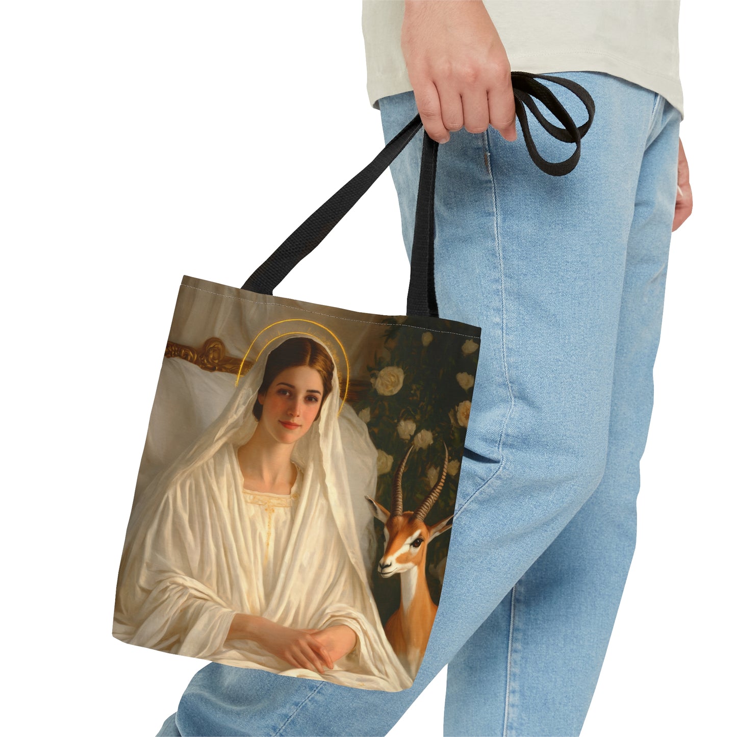 Saint TabithaTote Bag - Large Medium Small Faith Art Bag - Catholic Faith Purse - Religious - Prayer Bag - Devotional Purse