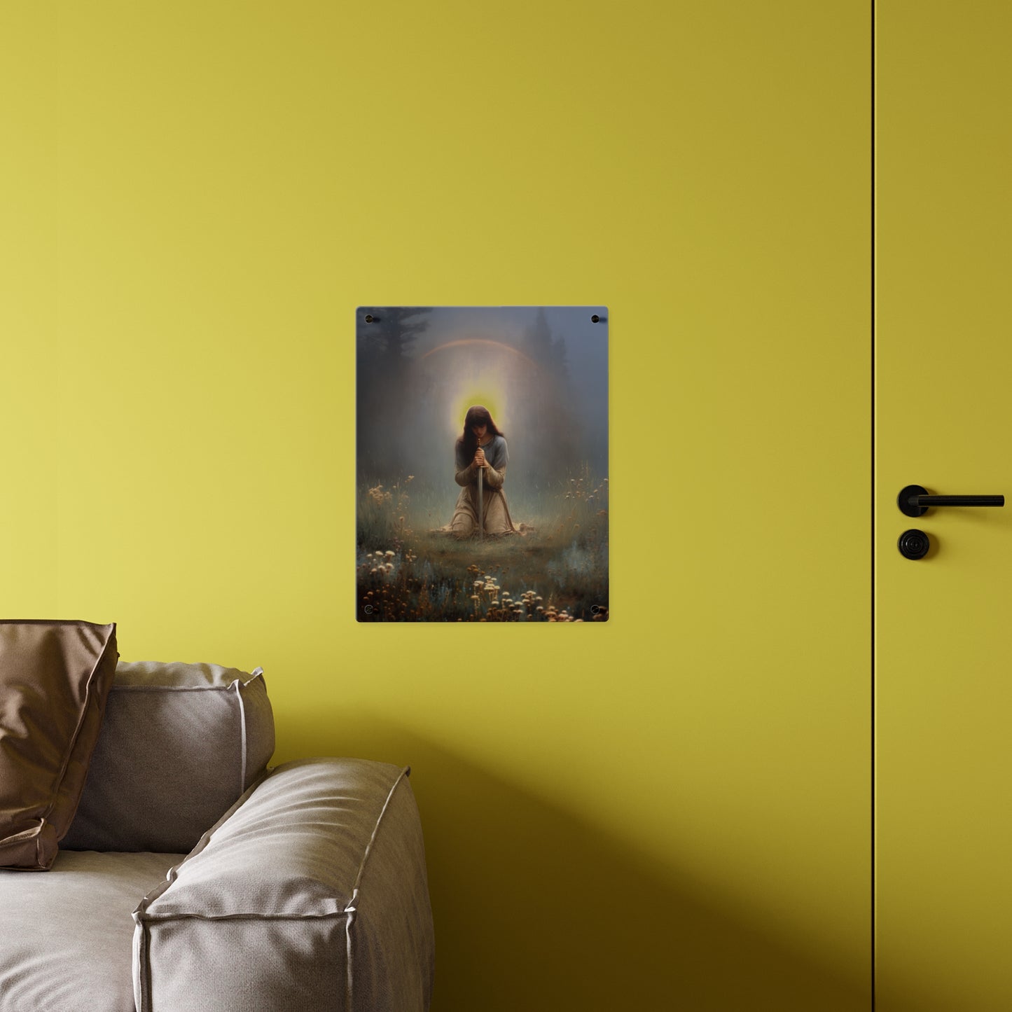 Saint Joan of Arc Wall Art Panel - Ready to Hang Acrylic Print - Catholic Saint Art - Patron Saint Print - No Frame needed