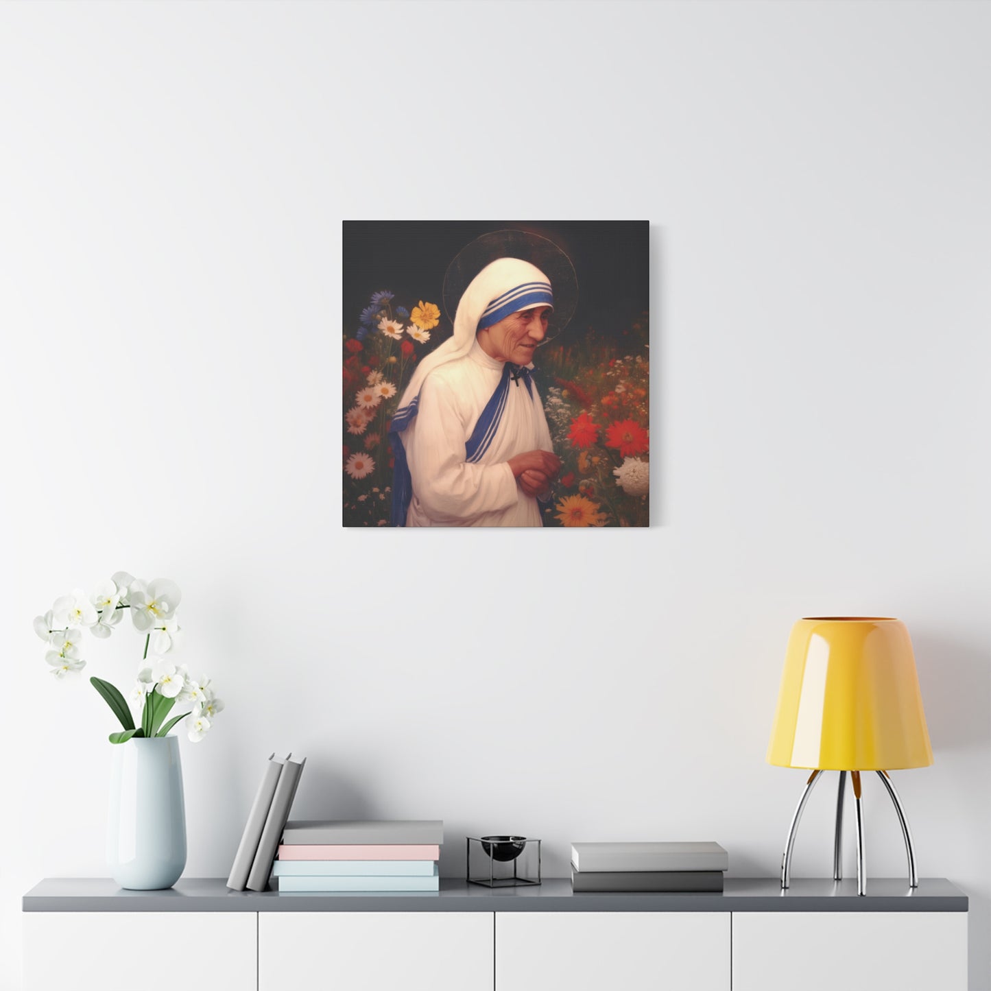 Copy of Saint Teresa of Calcutta - Museum Wrapped Canvas - Sanctified Souls Print - Religious Art for your Home - Catholic Patron Saint Art
