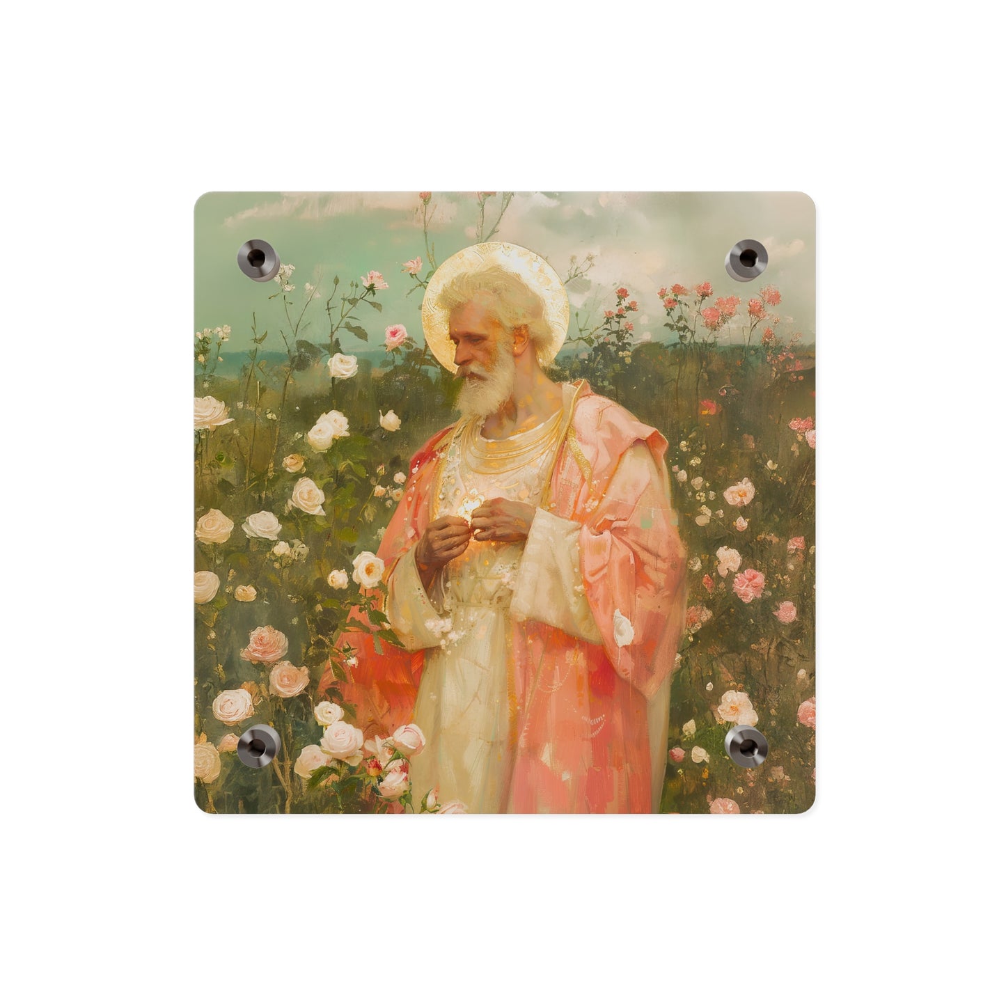 Saint Valentine Wall Art Panel - Ready to Hang Acrylic Print - Catholic Saint Art - Patron Saint Print - Catholic Saint Wall Art