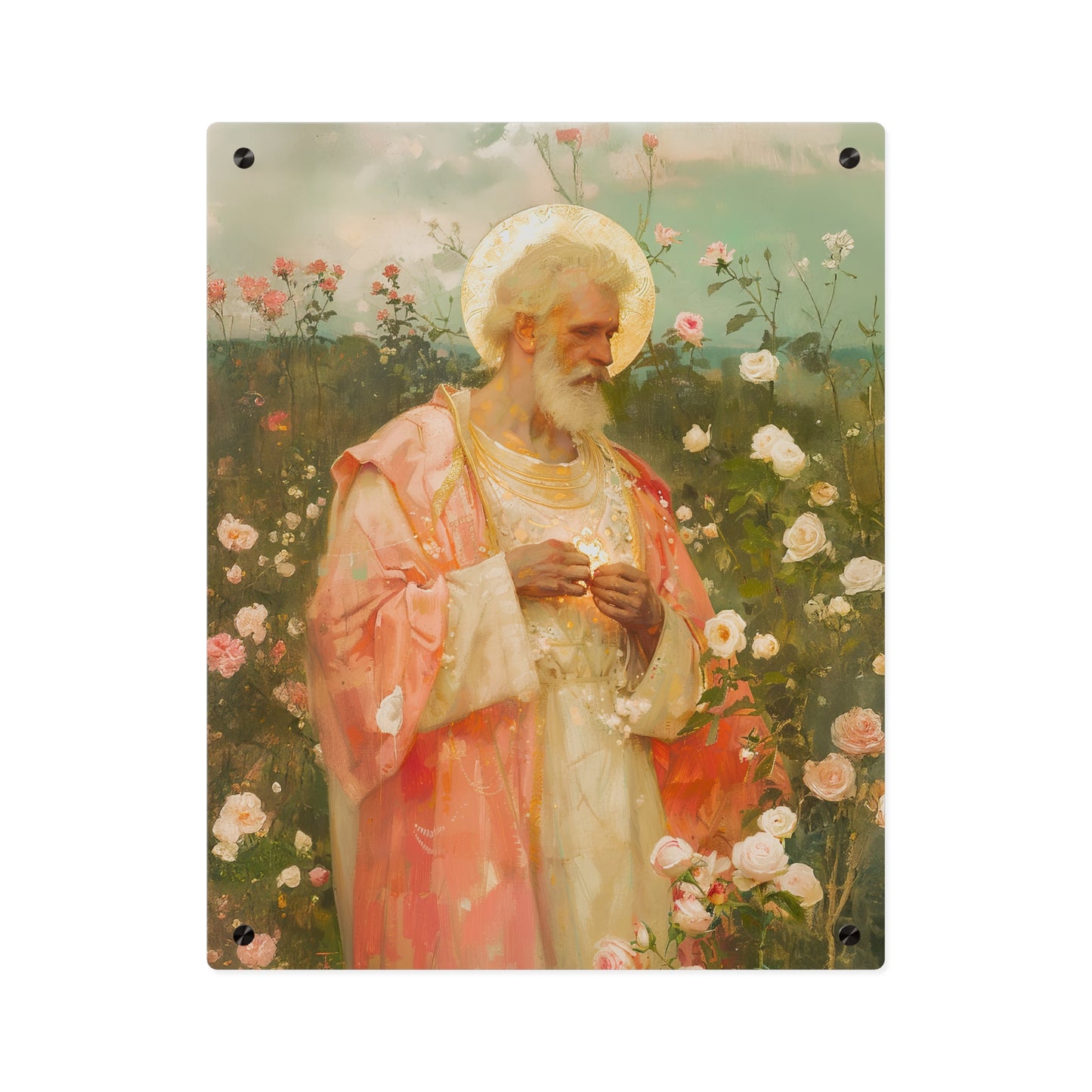 Saint Valentine Wall Art Panel - Ready to Hang Acrylic Print - Catholic Saint Art - Patron Saint Print - Catholic Saint Wall Art