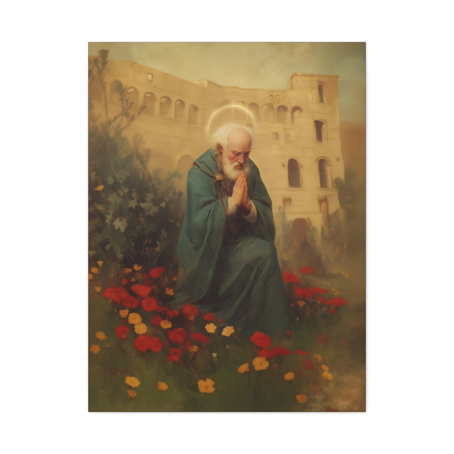 Saint Cyprian - Multiple Sizes - Catholic Home art - Museum Wrapped Canvas - Sanctified Souls Print - Catholic Martyr Art