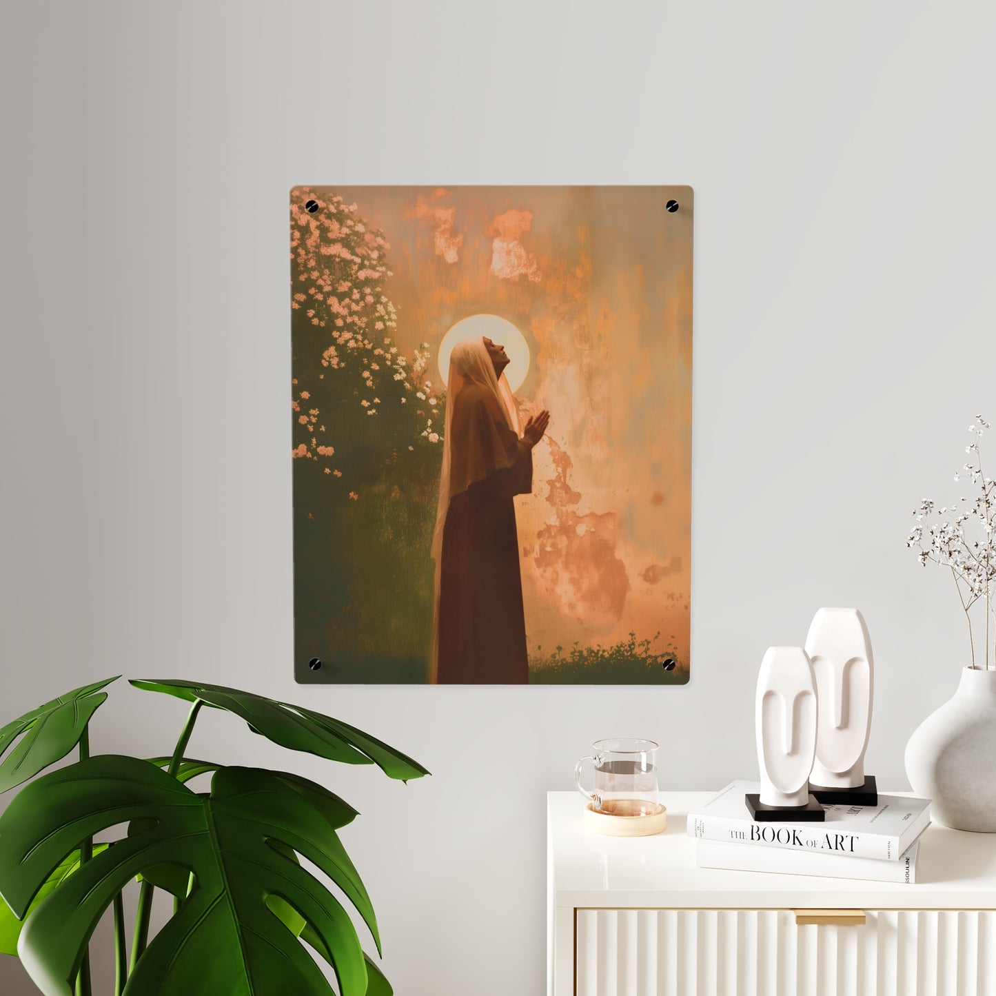 Saint Monica Wall Art Panel - Ready to Hang Acrylic Print - Catholic Saint Art - Patron Saint Print - No Frame needed