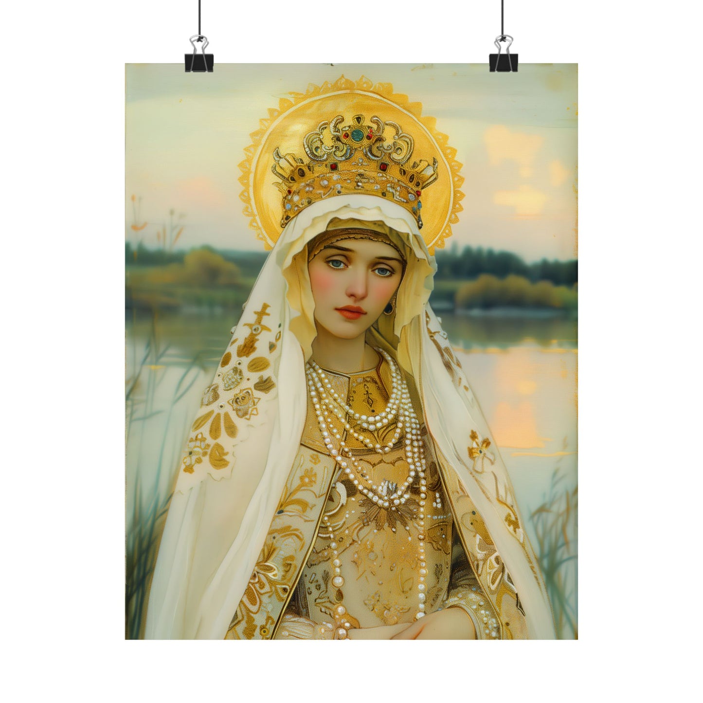 Saint Olga of Kyiv - Sanctified Souls Print - Multiple Sizes - Premium Posters - Catholic Art - Christian painting