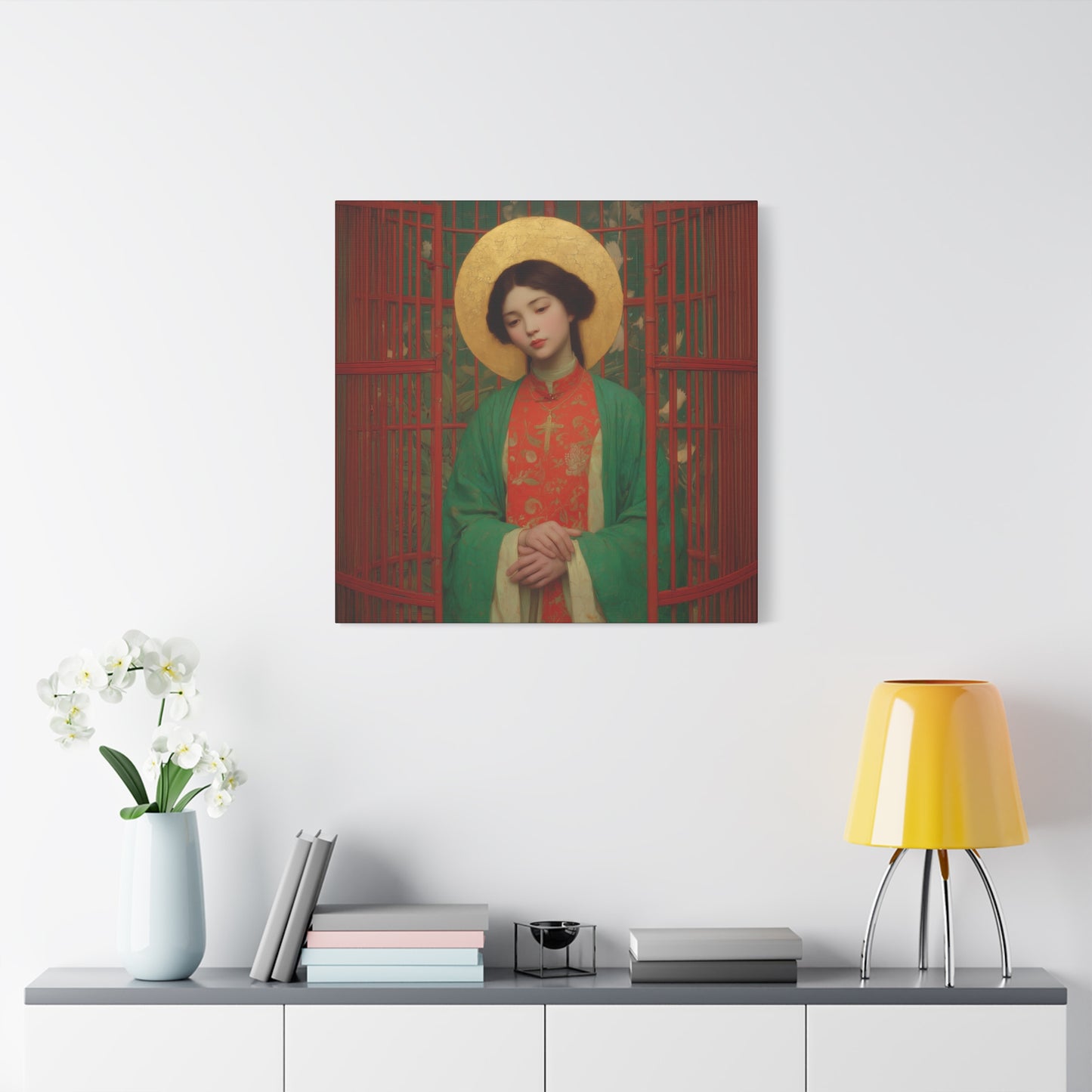 Saint Agnes Tsao Kou Ying - Museum Wrapped Canvas - Sanctified Souls Print - Religious Art for your Home - Catholic Patron Saint Art