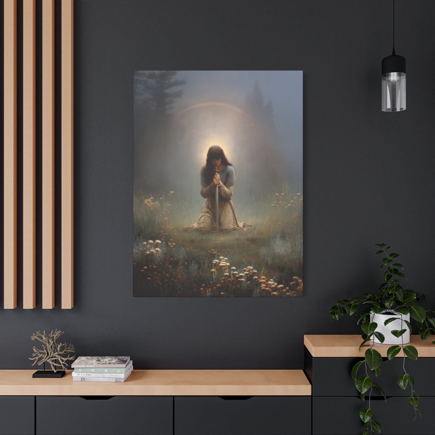 Saint Joan of Arc - Museum Wrapped Canvas - Sanctified Souls Print - Religious Art for your Home - Catholic Patron Saint Art
