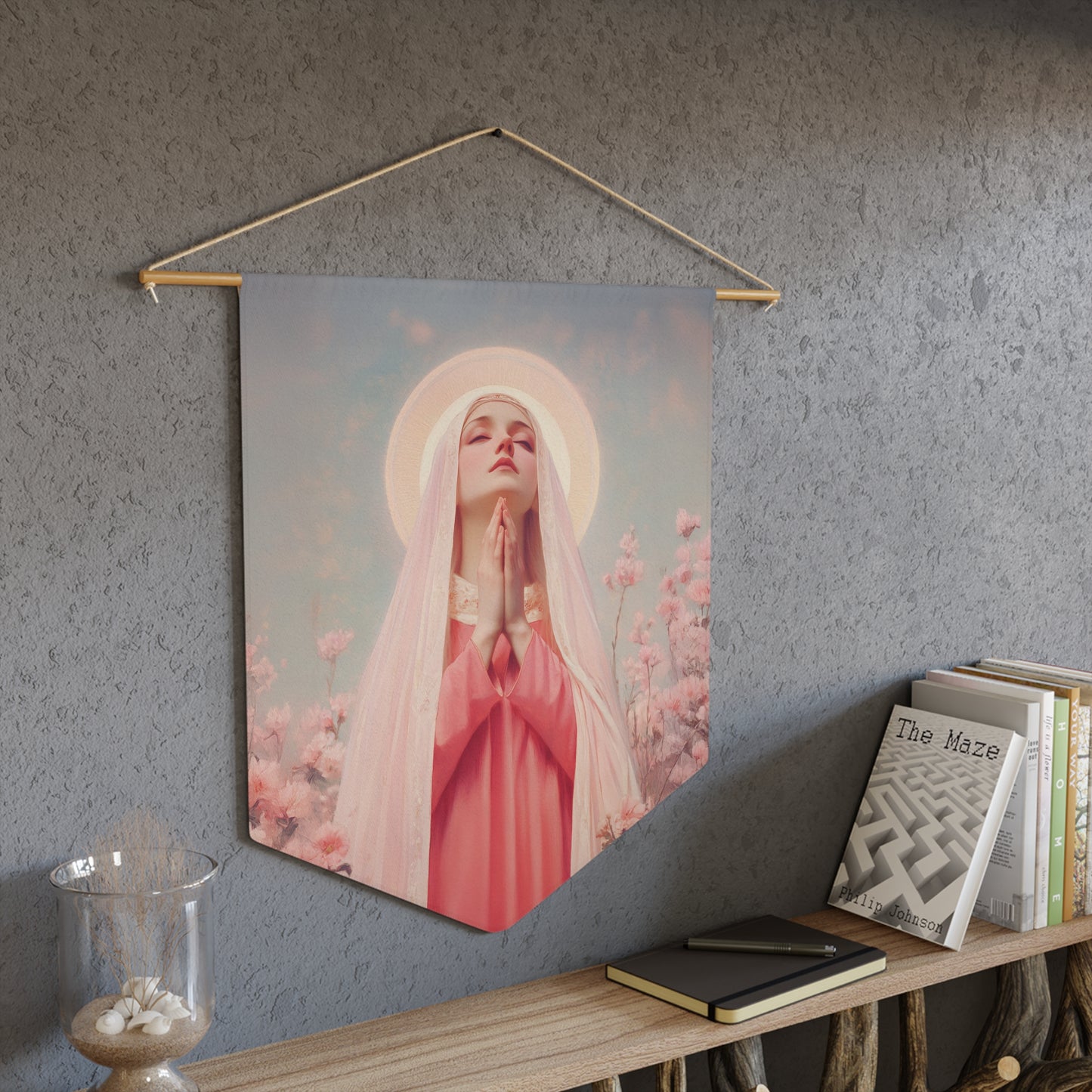 Saint Illuminata - Wall Banner / Wall Hanging - Christian Art - Prayer room - 18" x 21"