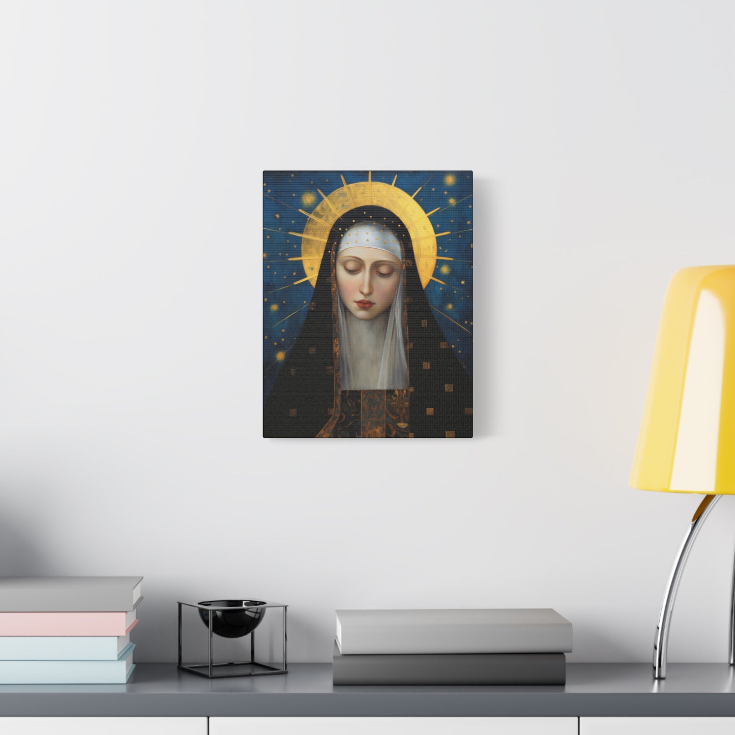 Saint Brigid of Sweden Canvas Print - Multiple Sizes - Catholic Home art - Museum Wrapped Canvas - Sanctified Souls Print