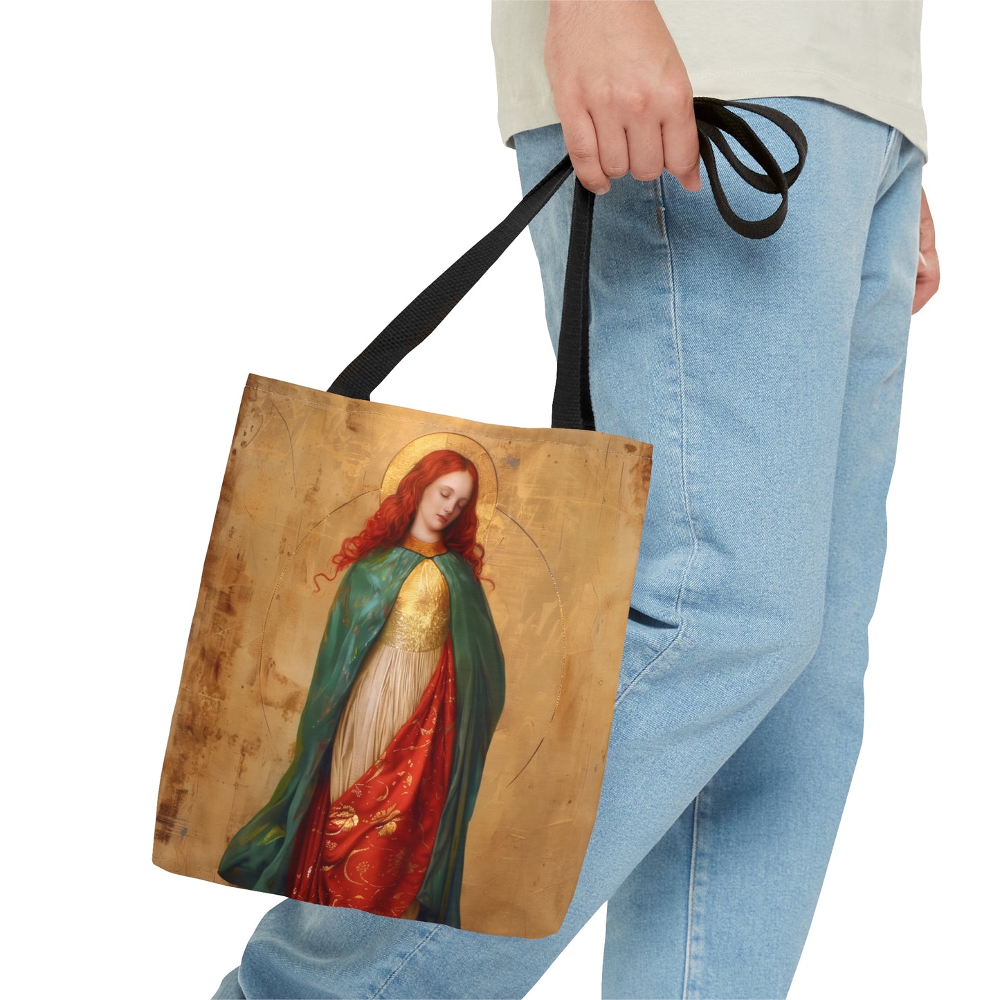 Resilient Spirit - Mary Magdalene's Faithful Path Tote Bag - Large Medium Small Faith Art Bag - Catholic Faith - Religious - Prayer Bag