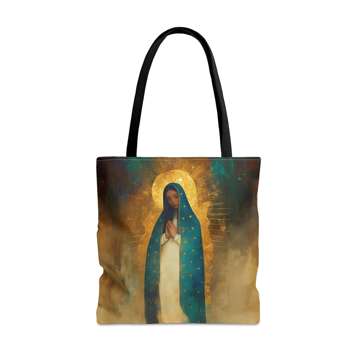 Flower of the new World - Our Lady of Guadalupe Tote Bag - Large Medium Small Faith Art Bag - Catholic Faith Purse - Double Sided