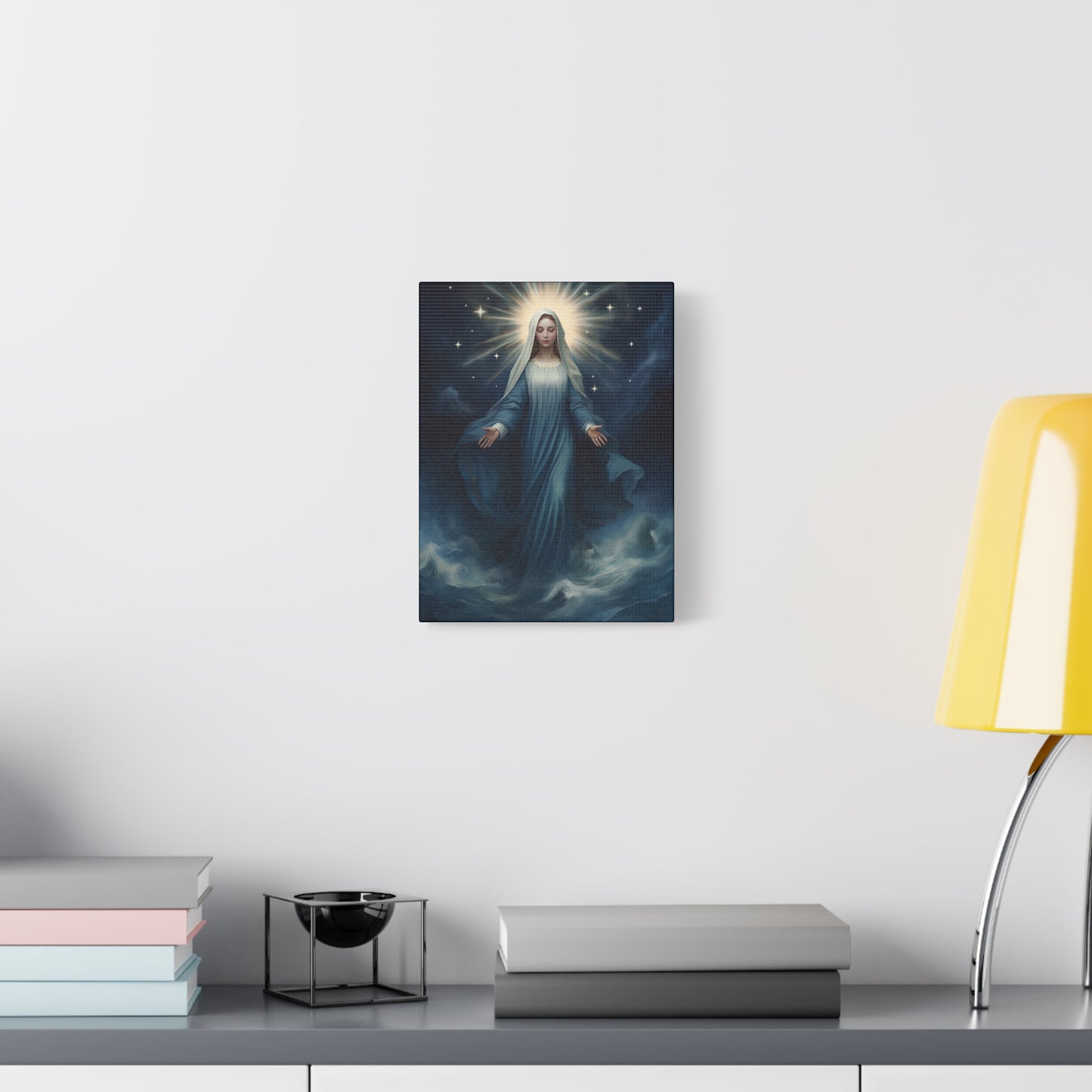 Our Lady Star of the Sea Canvas Print - Multiple Sizes - Catholic Home art - Museum Wrapped Canvas - Stella Maris