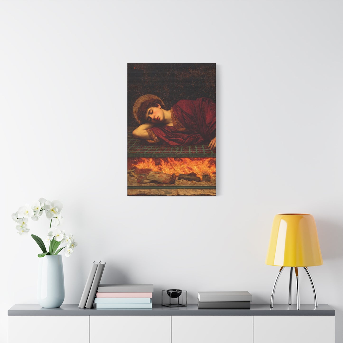 Saint Lawrence - Museum Wrapped Canvas - Sanctified Souls Print - Religious Art for your Home - Catholic Patron Saint Art