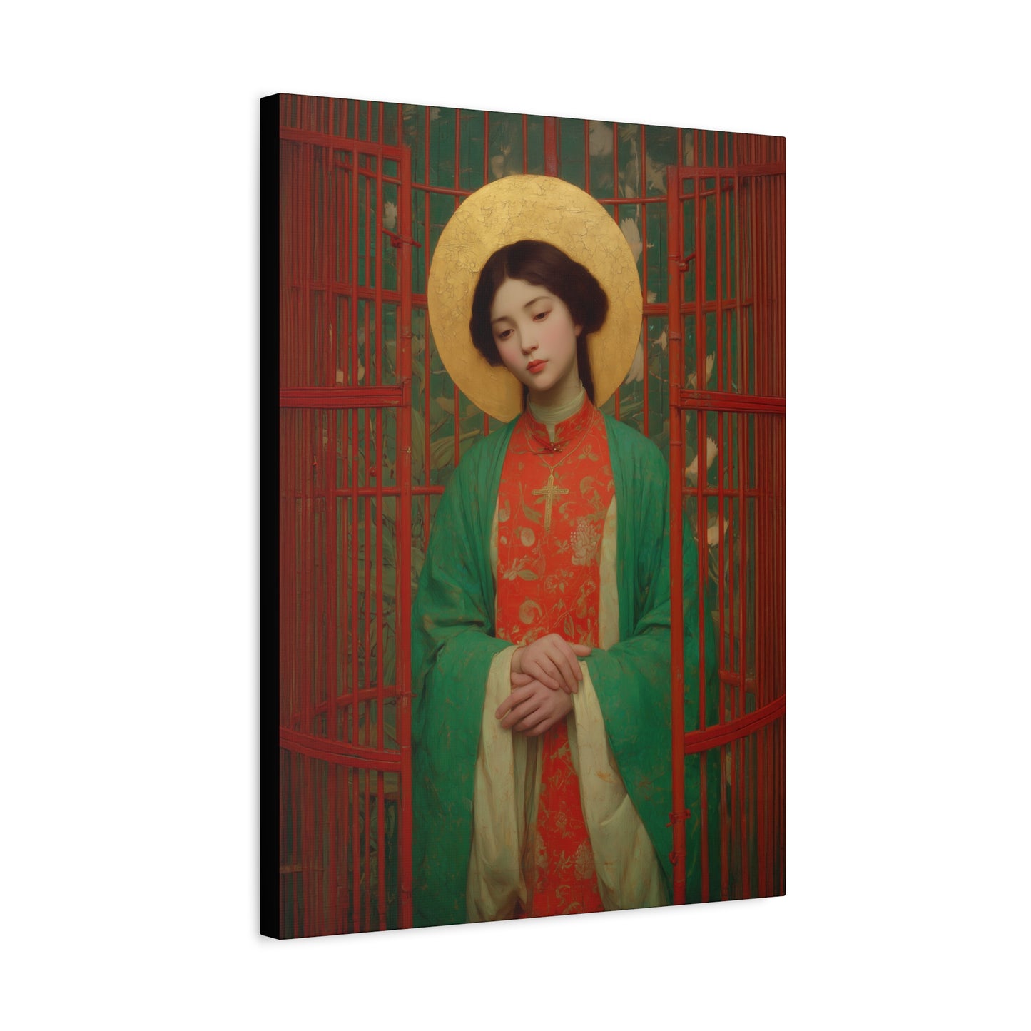 Saint Agnes Tsao Kou Ying - Museum Wrapped Canvas - Sanctified Souls Print - Religious Art for your Home - Catholic Patron Saint Art