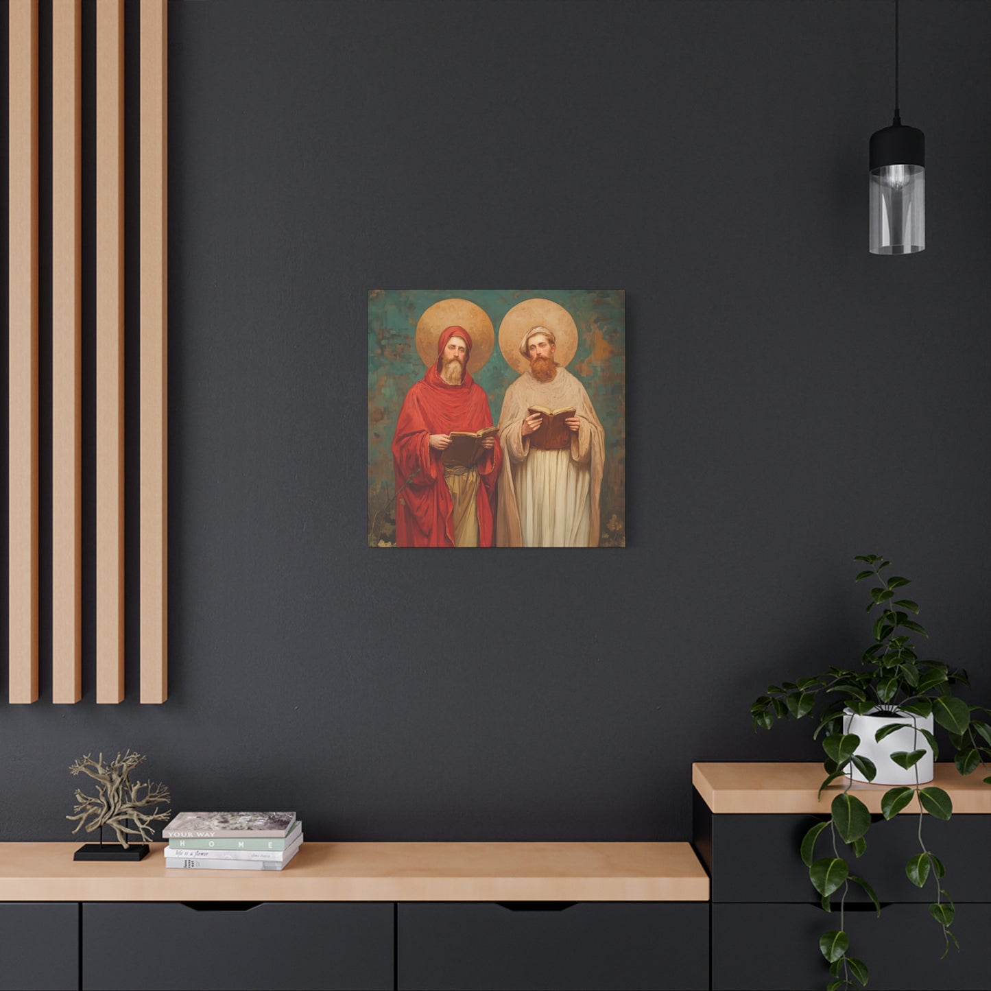 Saints Cosmas and Damian - Multiple Sizes - Catholic Home art - Museum Wrapped Canvas - Sanctified Souls Print - Catholic Martyr Art