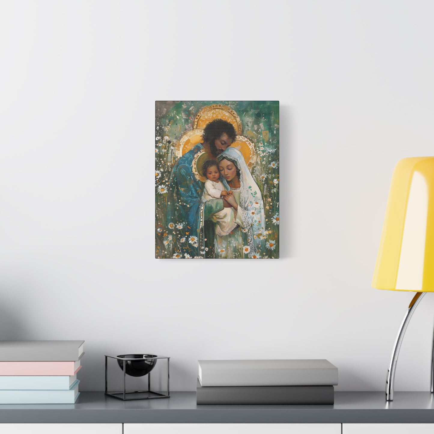 Sacred Sanctuary - Mary, Joseph, and the Infant Jesus - Museum Wrapped Canvas - Sanctified Souls Print - Religious Art - The Holy Family