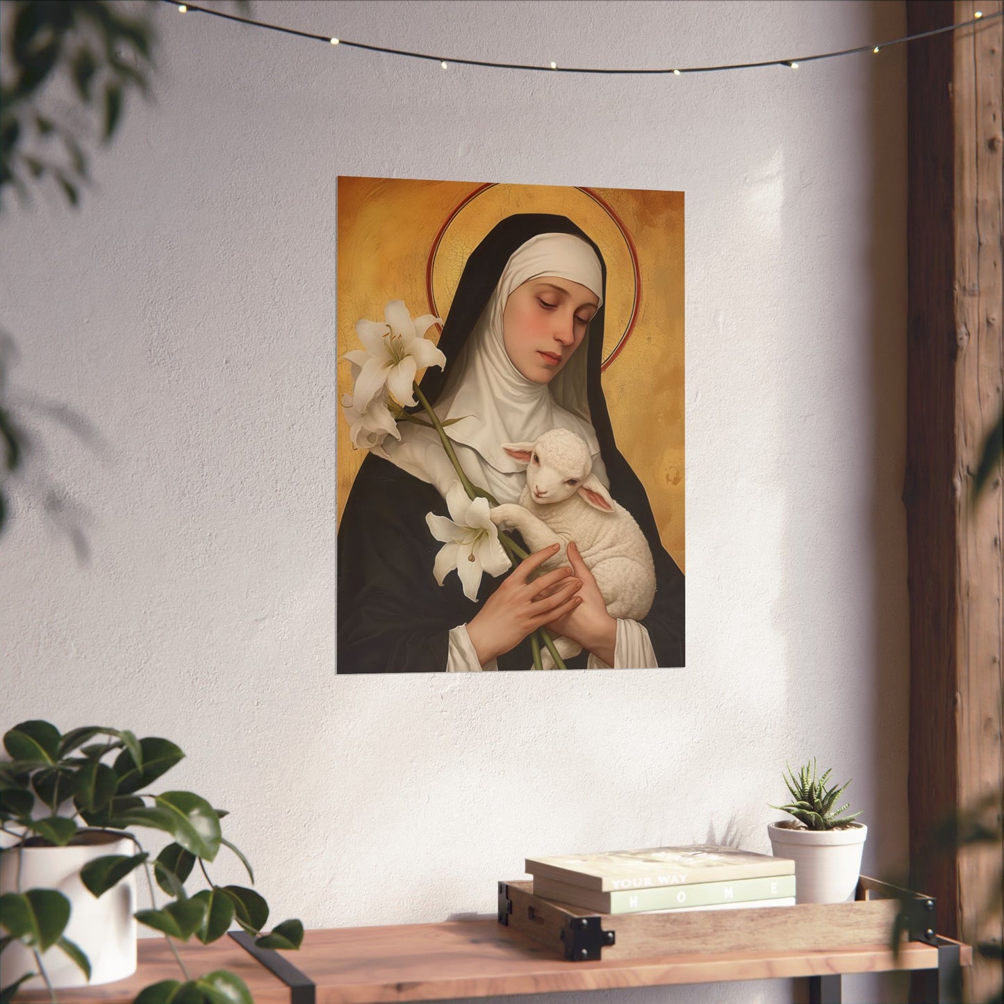 Saint Agnes of Montepulciano Poster Print - Sanctified Souls Print - Multiple Sizes - Premium Posters - Catholic Art for your home