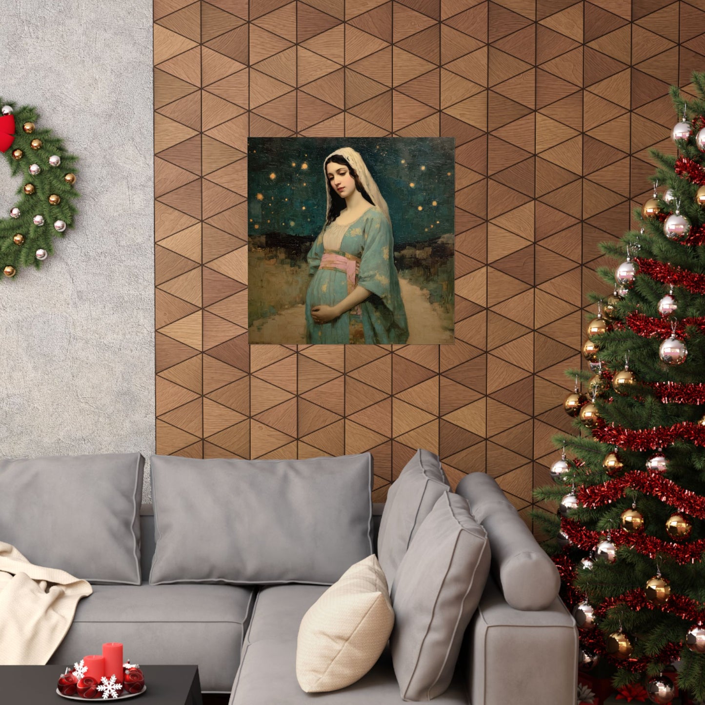 Our Lady of 'O' - Our Lady of Expectation - Mother Mary - Marian Art - Sanctified Souls Print - Multiple Sizes - Premium Vertical Posters