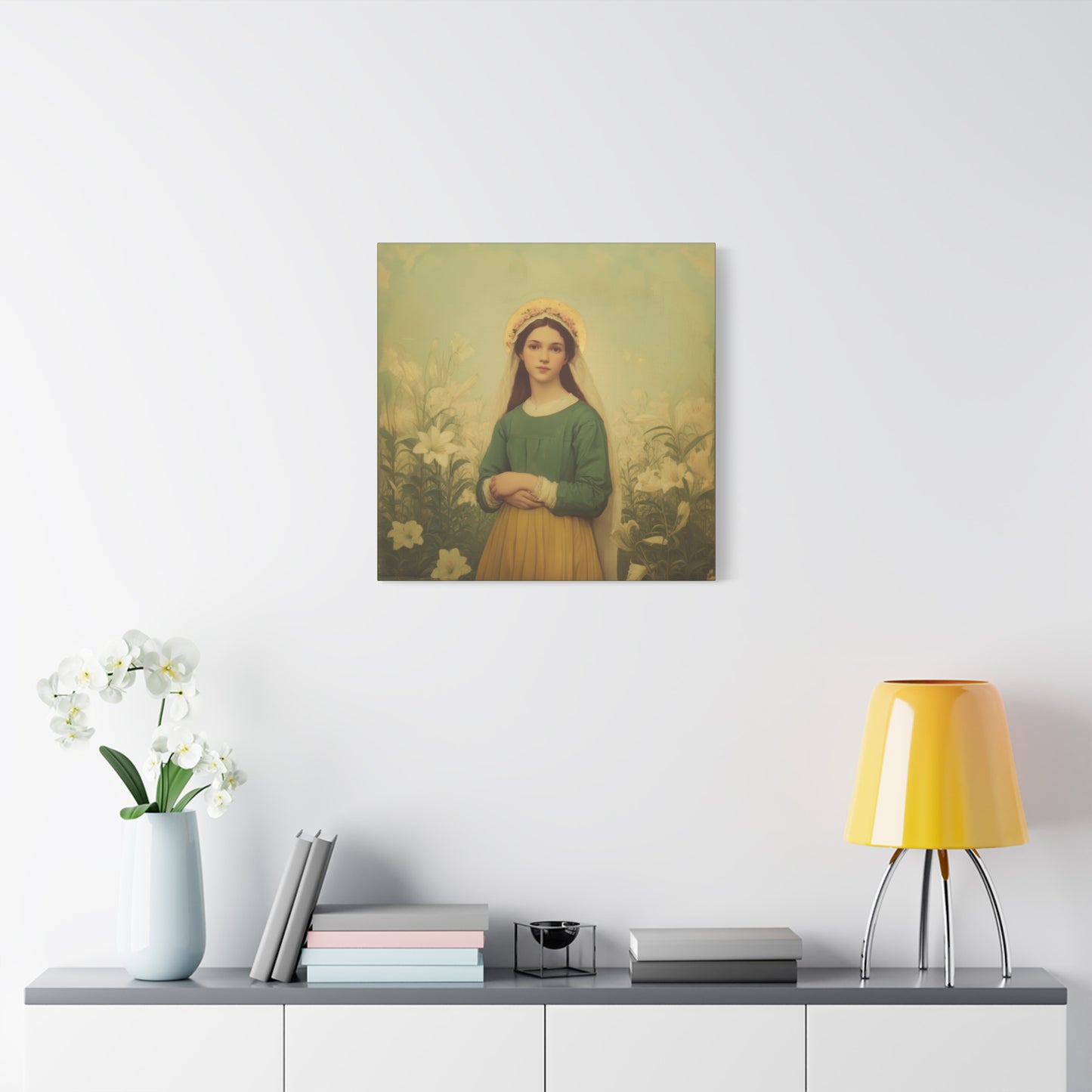 Saint Maria Goretti - Museum Wrapped Canvas - Sanctified Souls Print - Religious Art for your Home - Catholic Patron Saint Art