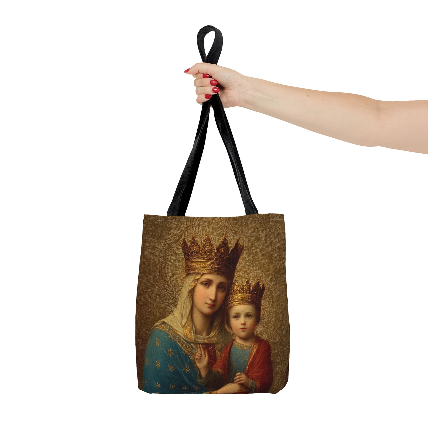 Madonna della Strada - Our Lady of the Way Tote Bag - Large Medium Small Faith Art Bag - Catholic Faith Purse - Double Sided