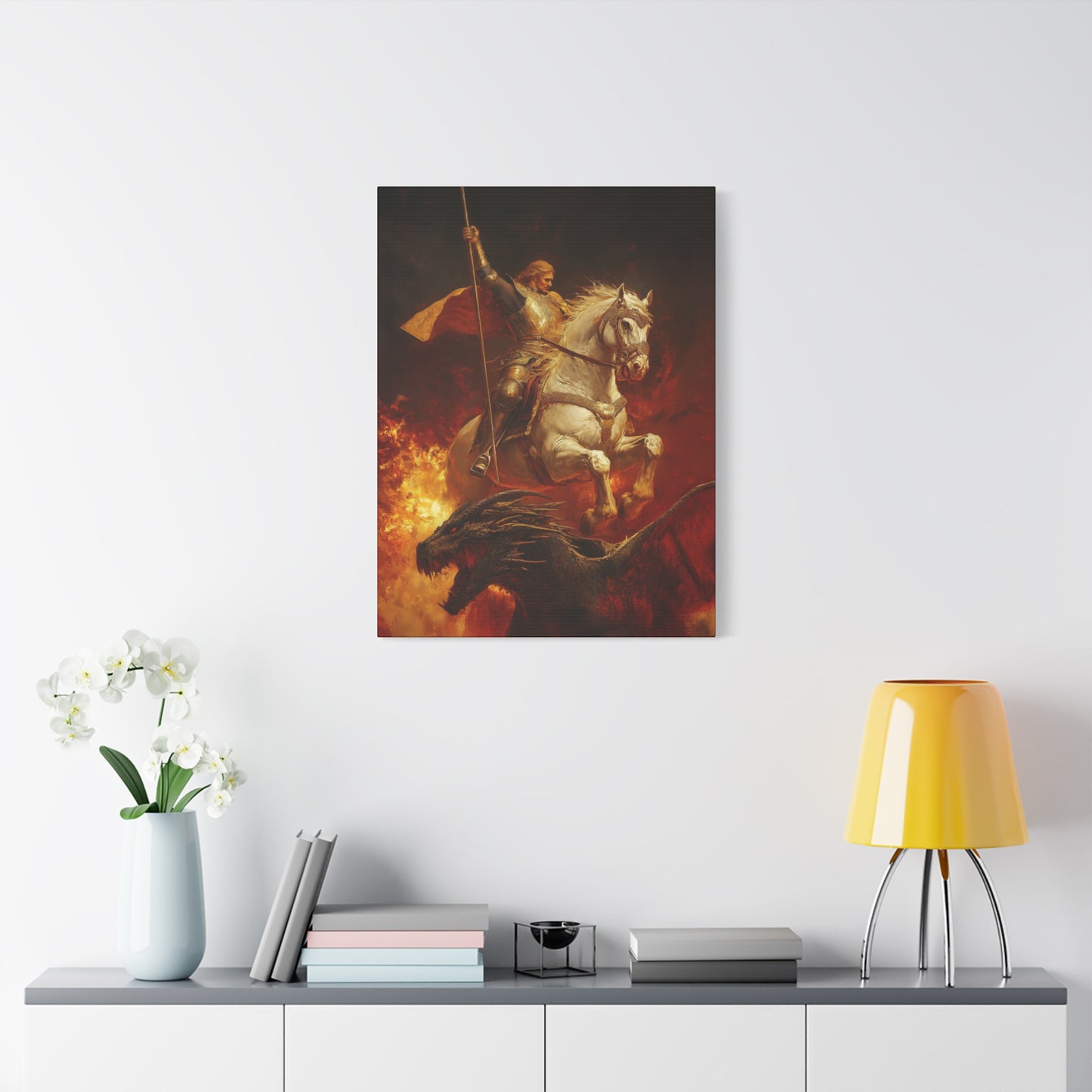 Saint George - Museum Wrapped Canvas - Sanctified Souls Print - Religious Art for your Home - Catholic Patron Saint Art