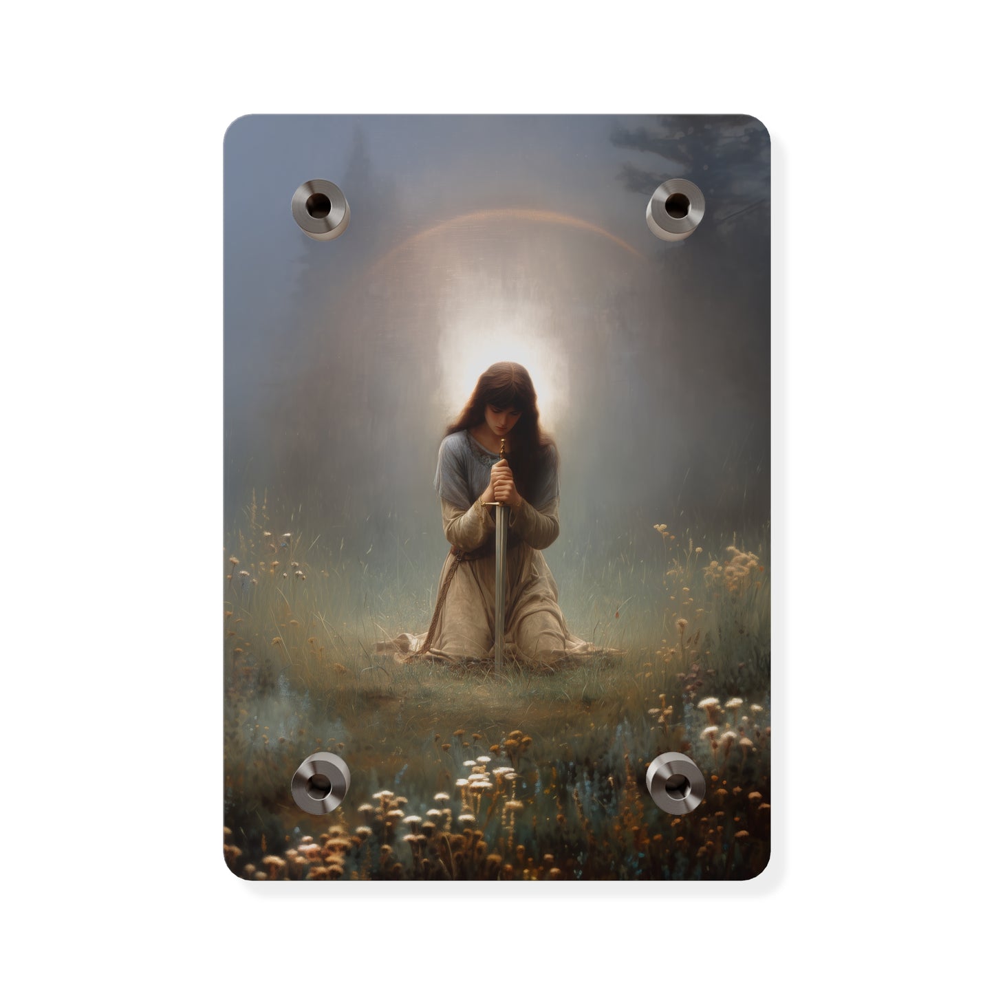 Saint Joan of Arc Wall Art Panel - Ready to Hang Acrylic Print - Catholic Saint Art - Patron Saint Print - No Frame needed